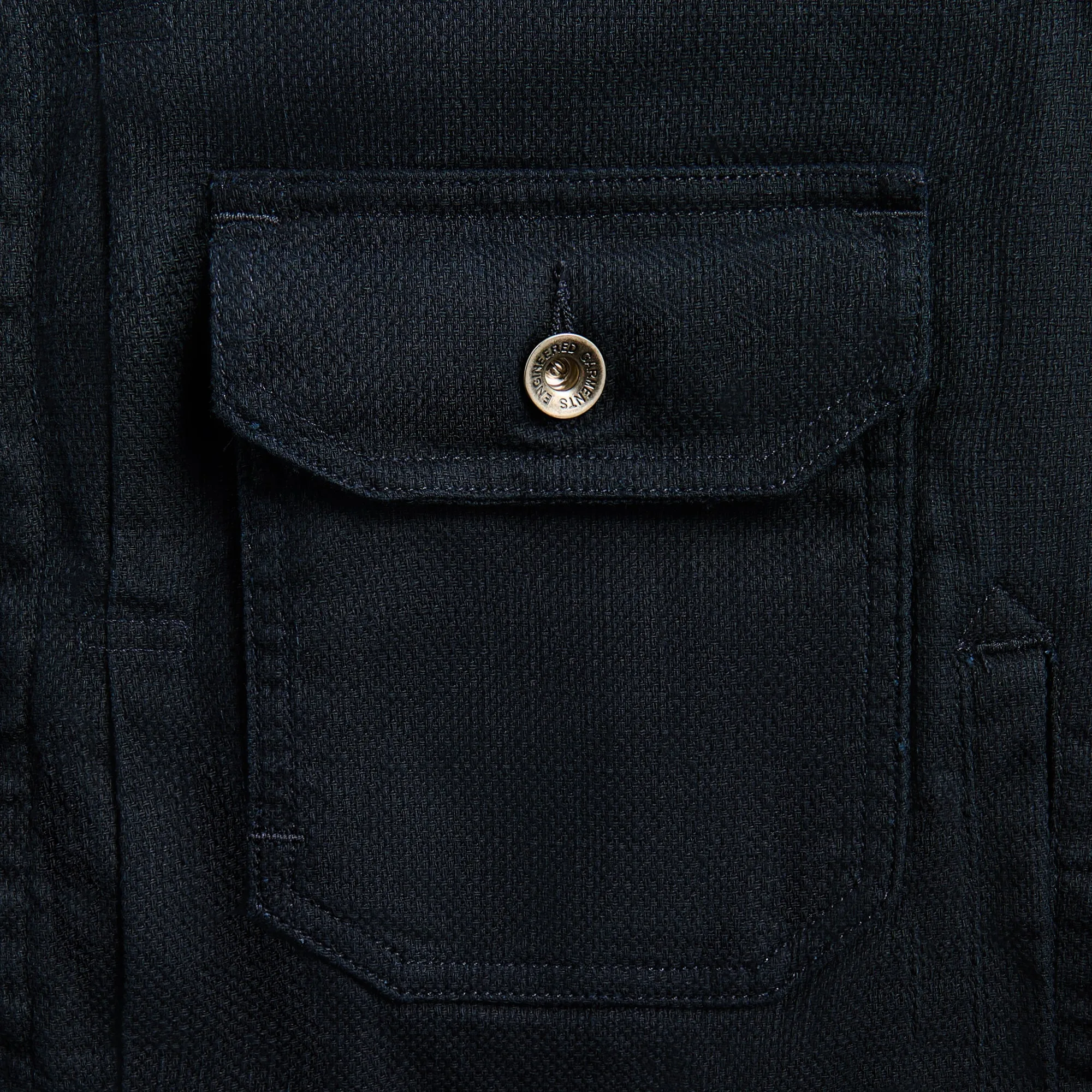 Labeled Engineered Garments Trucker Jacket Cl Java Cloth - Dark Navy