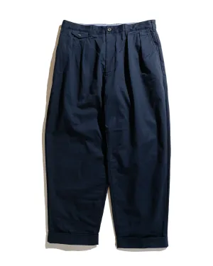 Active Apparel Breathability Technology Beams Plus 2Pleats Twill Dark Navy