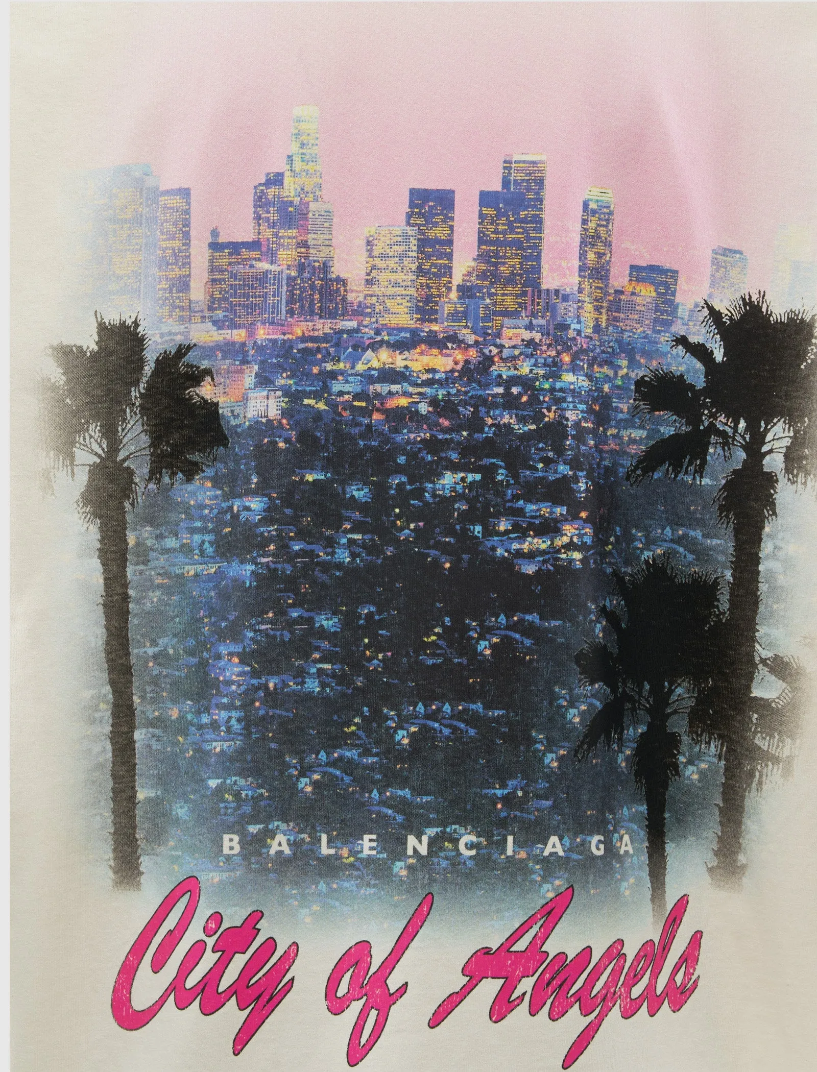 City Of Angels Tee Asymmetrical Printing Comfortable Classic