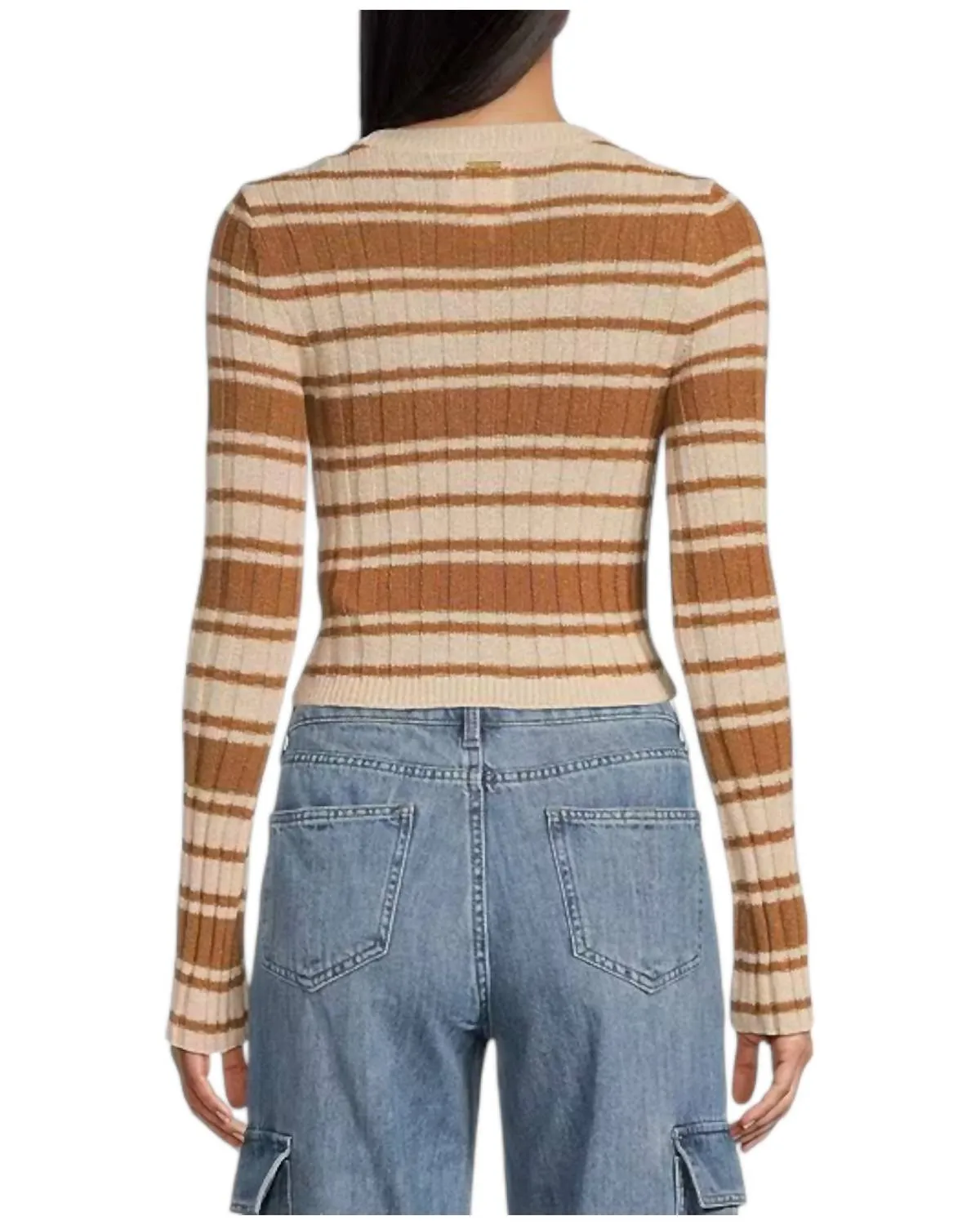 Pull Clare à rayures en bois de santal