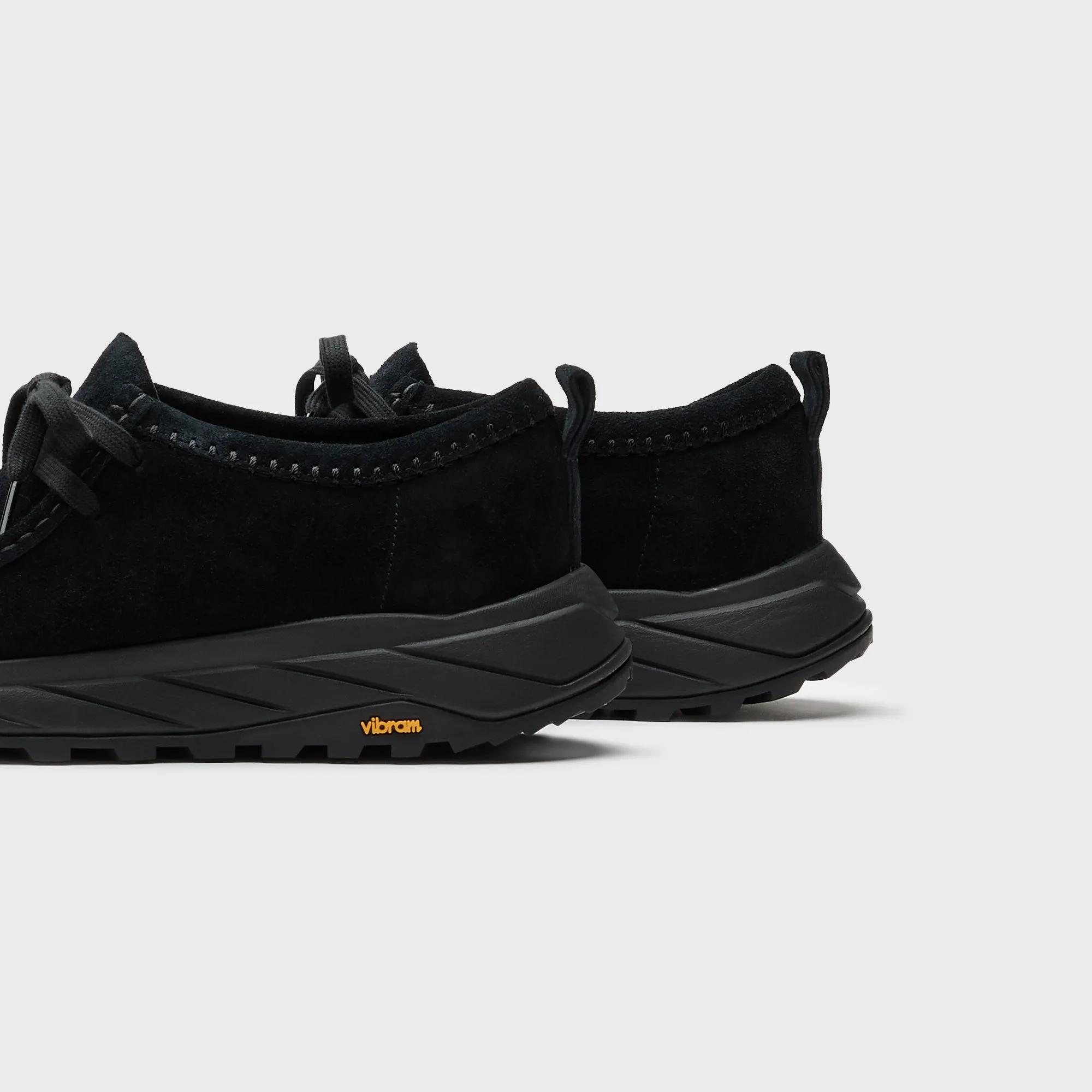 Checked Pattern Clarks Walla Eden Lo Suede - Black