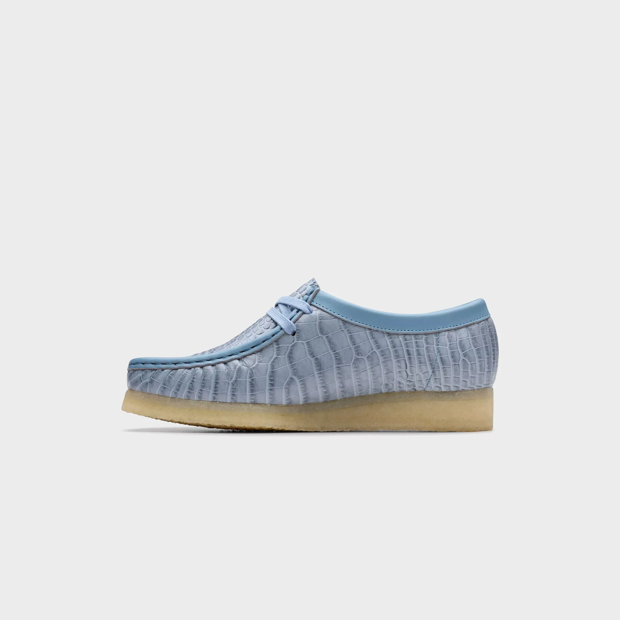 Clarks Wallabee - Powder Blue Croc Holiday Sale Biggest Sale of the Year