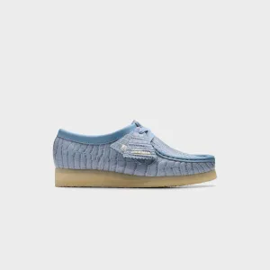 Clarks Wallabee - Powder Blue Croc Bring the Heat Feel the Energy