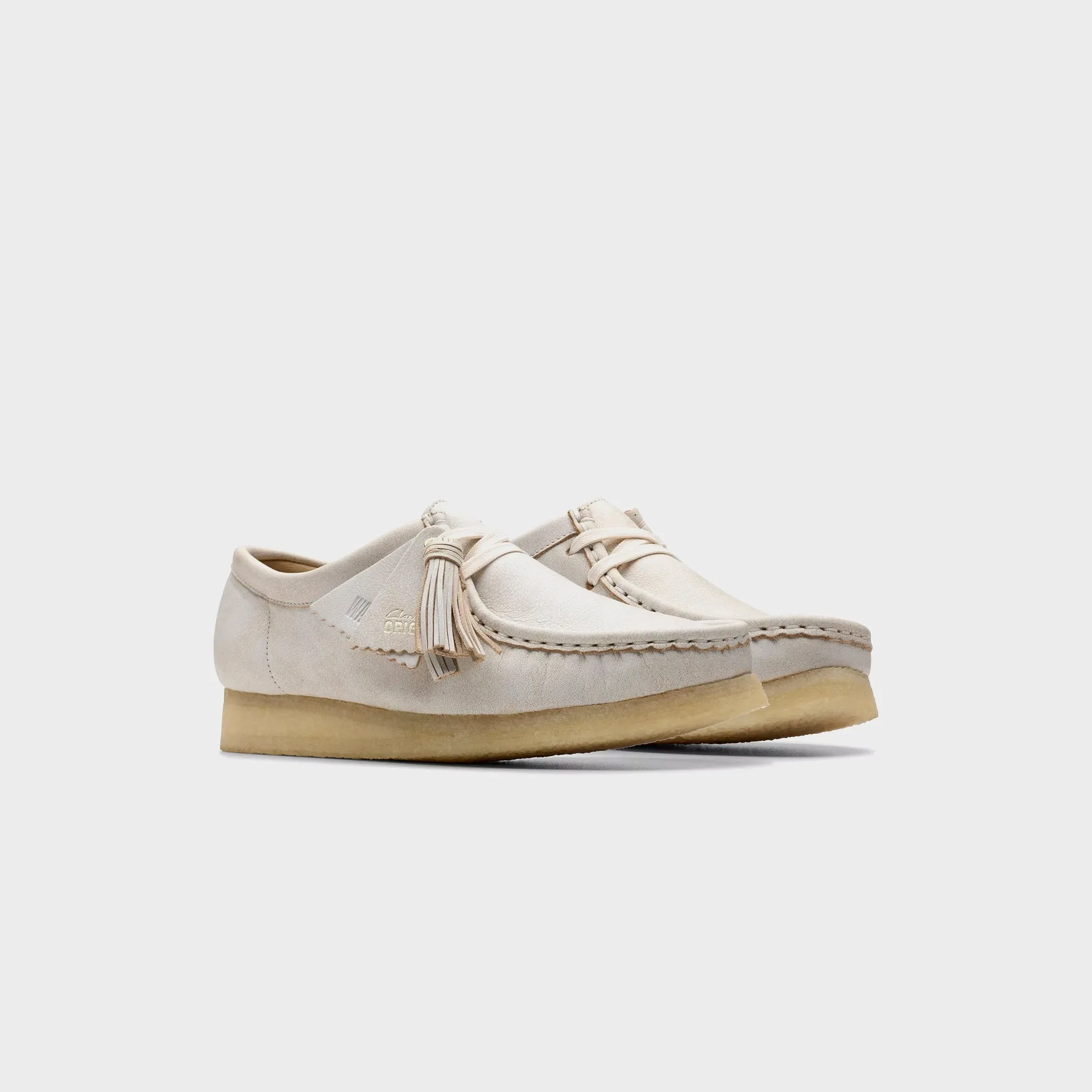 Clarks Wallabee - White Leather Step Out Boldly Bring the Heat
