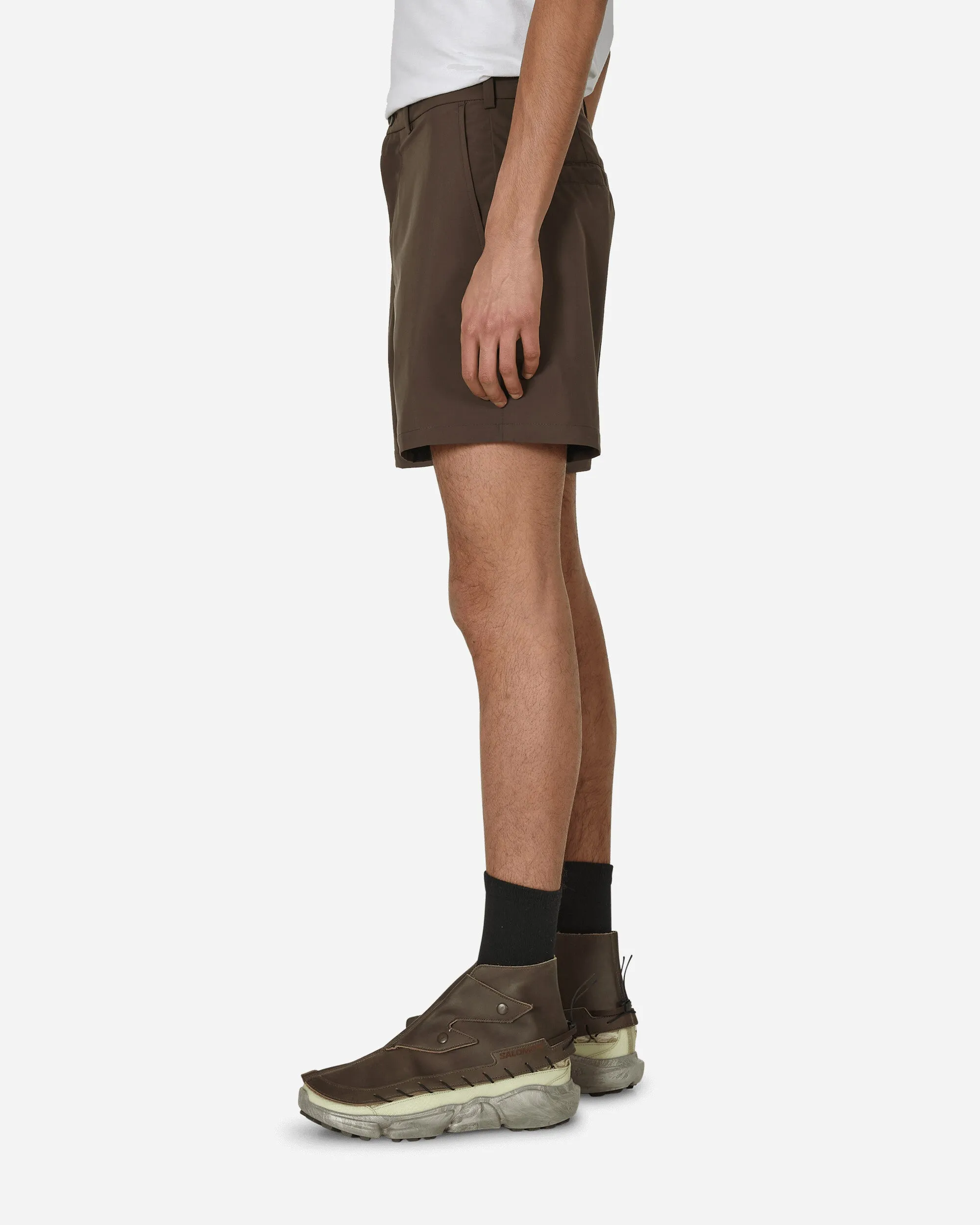 Non - Slip Sole Visible Stufur Shorts Chocolate Brown