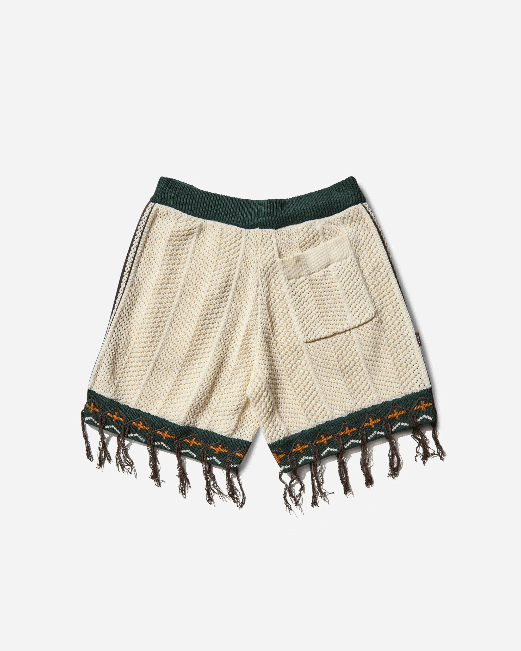 Clot By Edison Chen Crochet Shorts Cream White Gem Finish