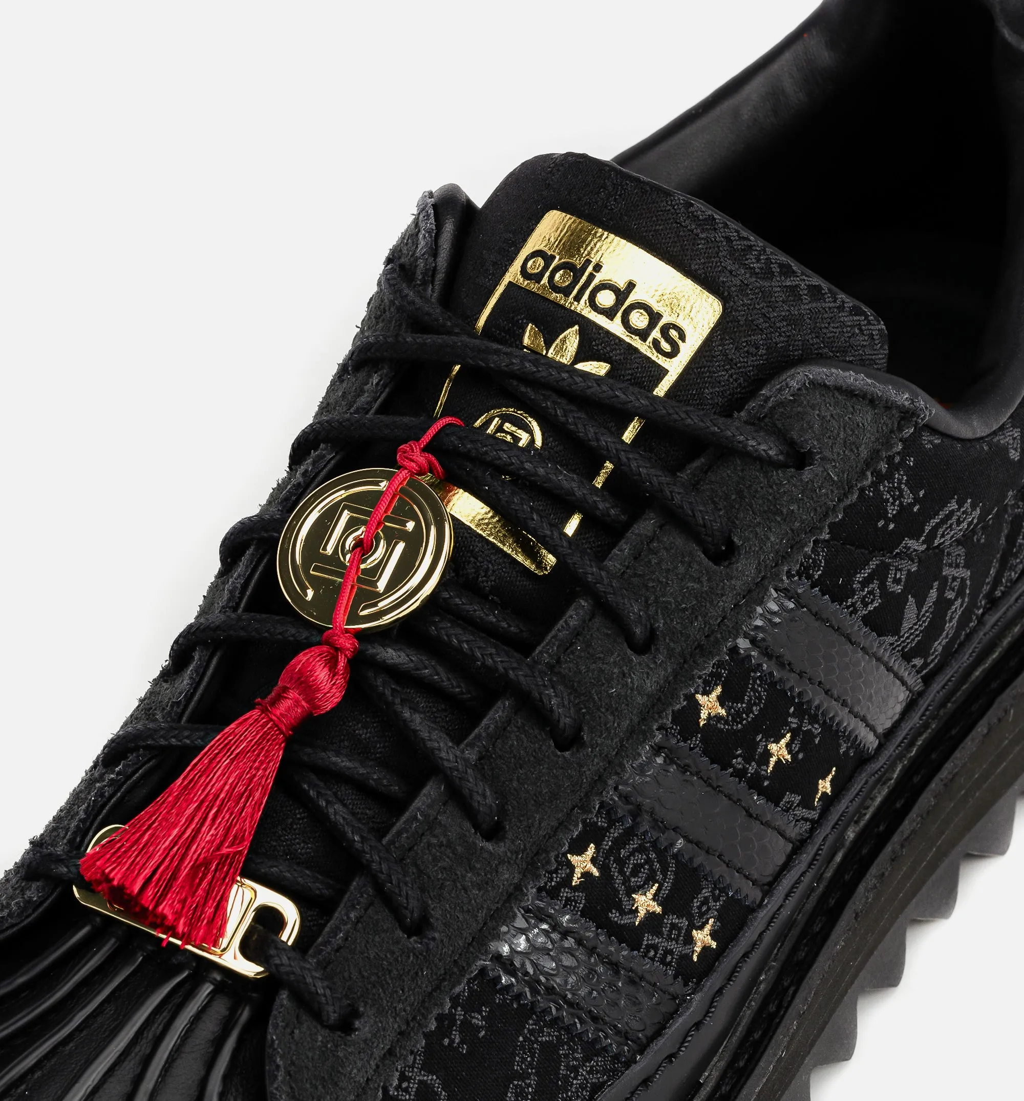 Clot X Superstar Lunar New Year Mens Lifestyle Shoe - Core Black/Carbon/Gold Metallic Tenacious