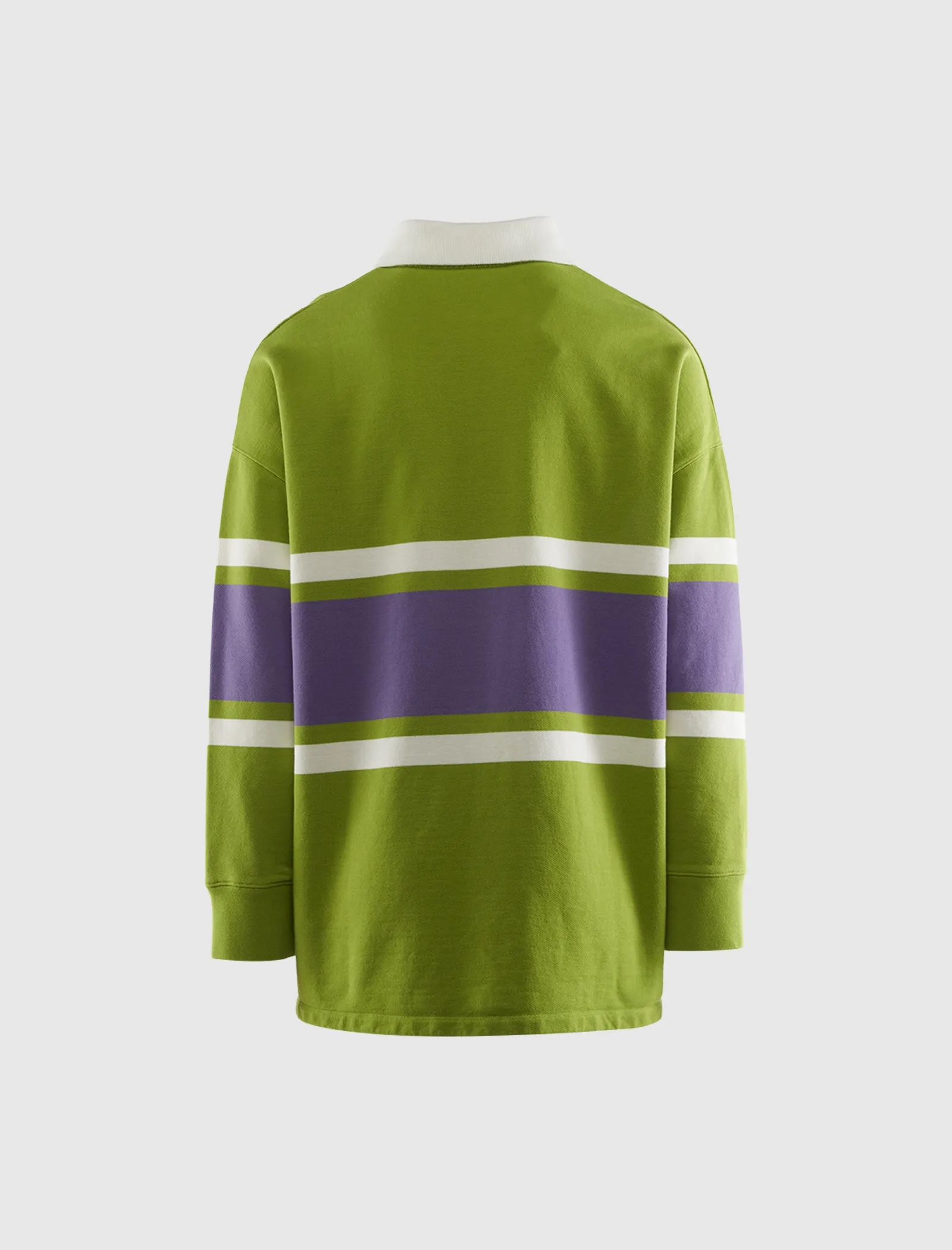 Long Sleeve Polo Scoop Neck Sweatshirt