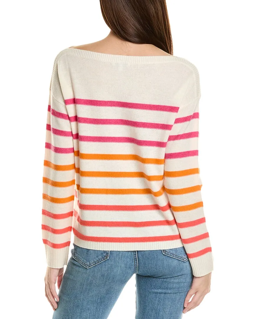 Pull en cachemire à rayures Collaboration Courtney