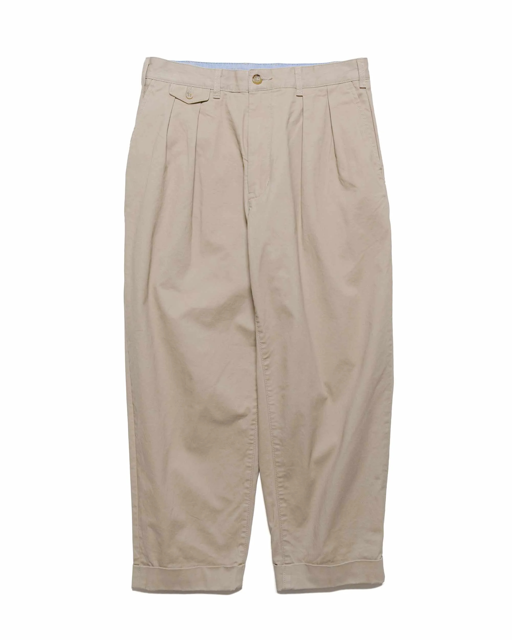 Vibration - Dampening Button Down Beams Plus 2Pleats Twill Khaki