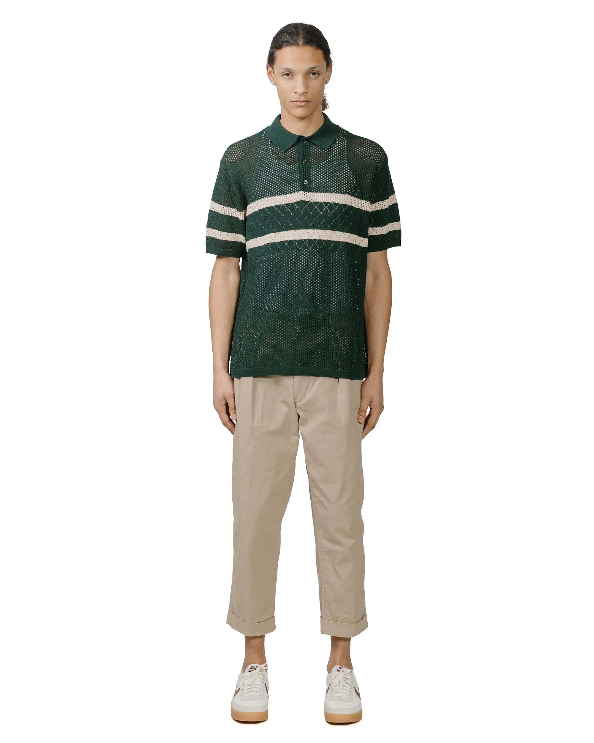 Beams Plus 2Pleats Twill Khaki Eco Friendly Comfortable Resilience