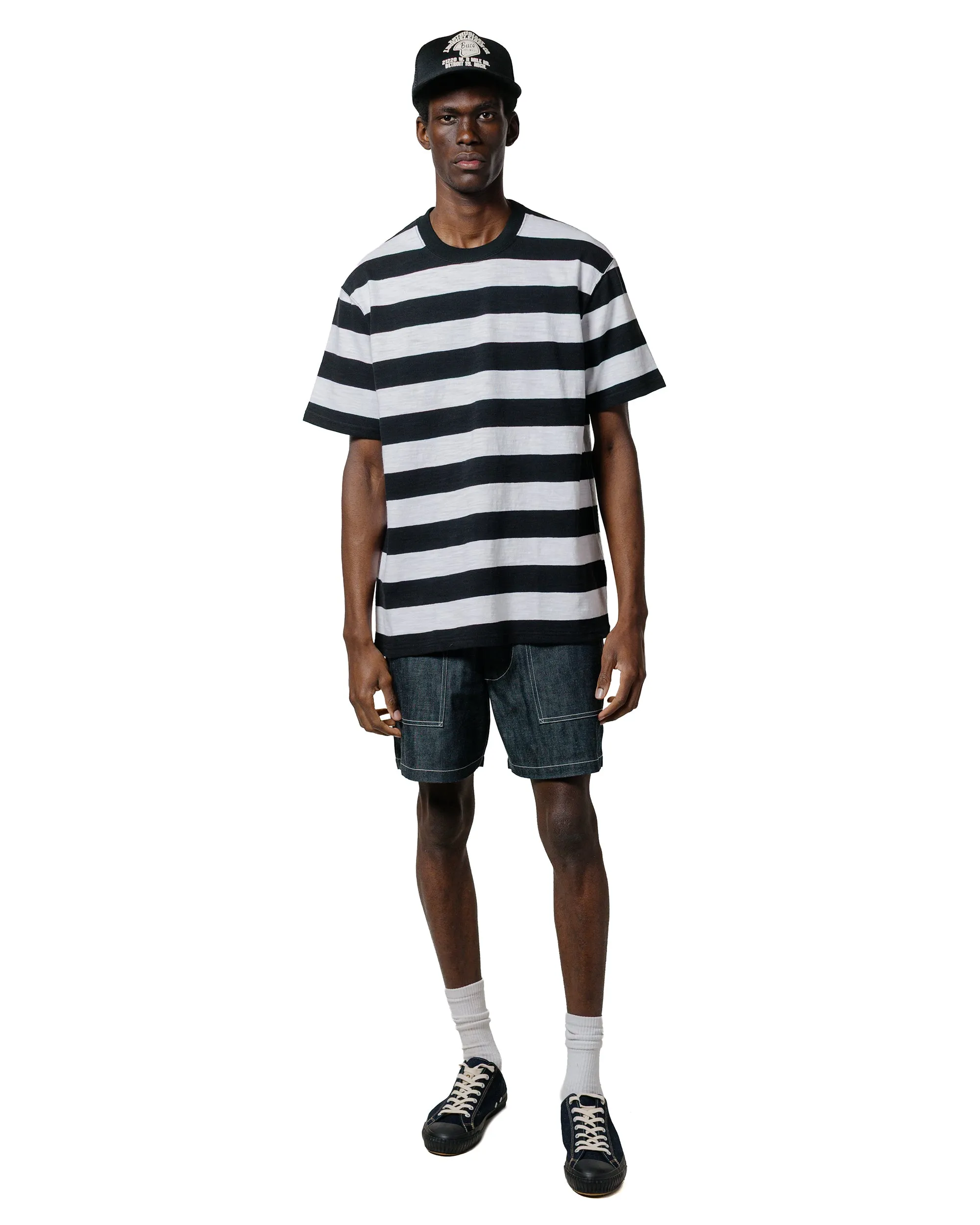 The Real Mccoy'S Mp25013 Utility Shorts / Denim Indigo Thigh High Socks