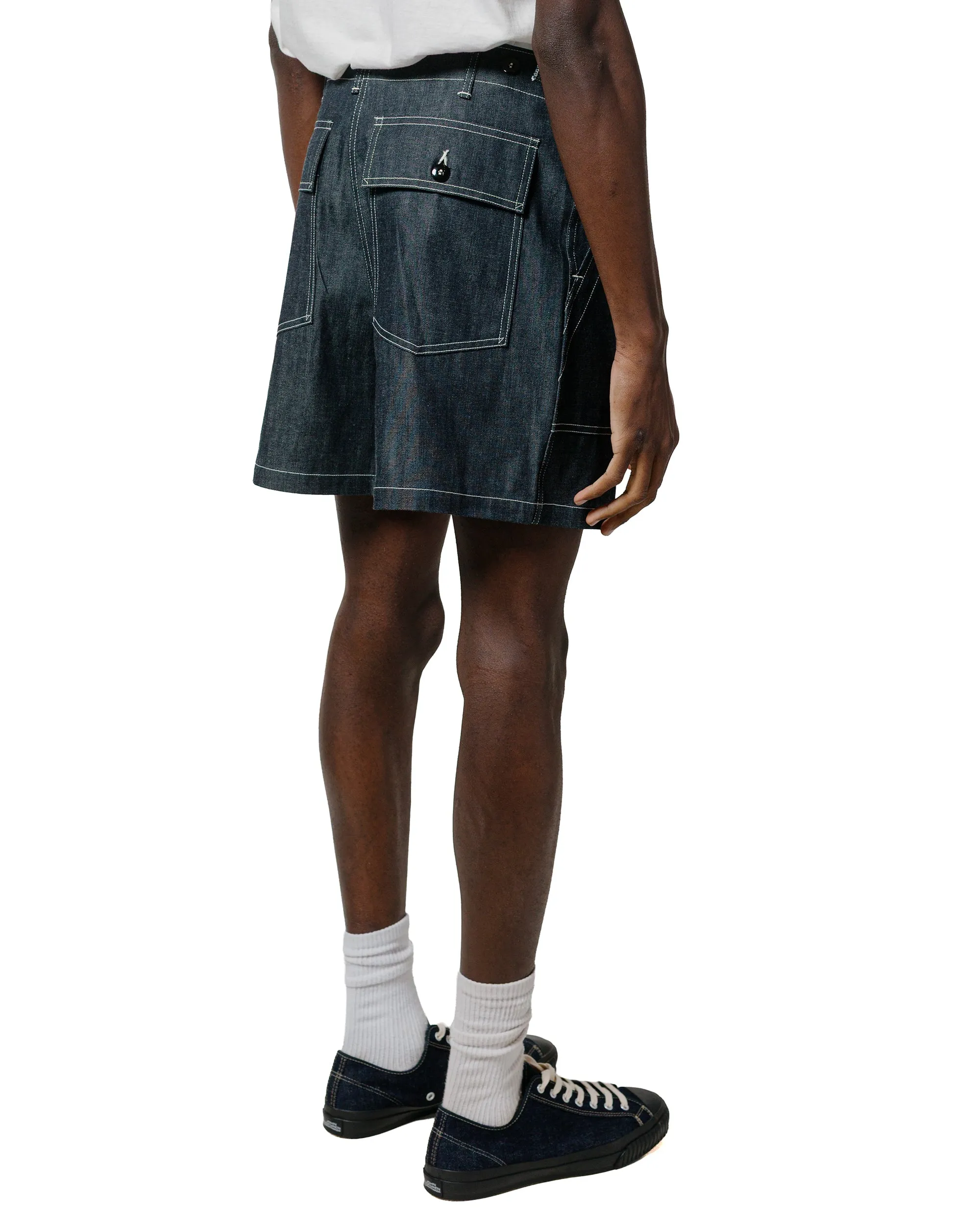 Side Slits ShockAbsorbingStrap The Real Mccoy'S Mp25013 Utility Shorts / Denim Indigo