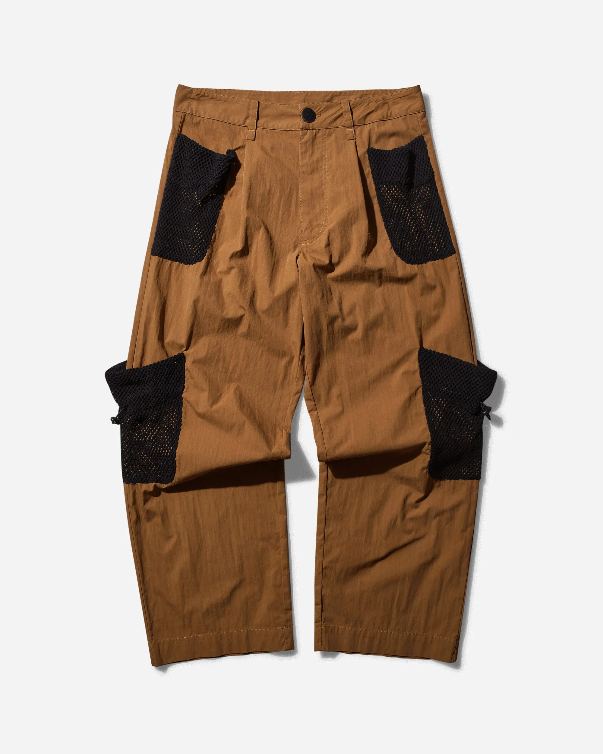 Men'S Net Pocket Cargo Pants Caramel Hinged Suburban Style