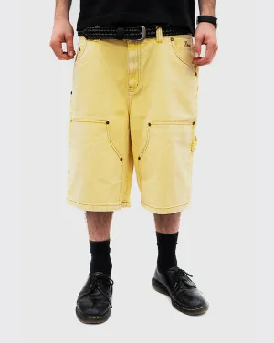 High Quality Design Plain Style Dime Carpenter Denim Shorts - Lemon