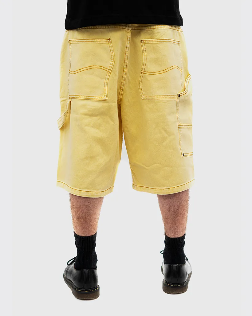 Dime Carpenter Denim Shorts - Lemon Change Spacious Pockets