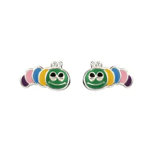 Boucles d'oreilles à clous Chenille Colorée