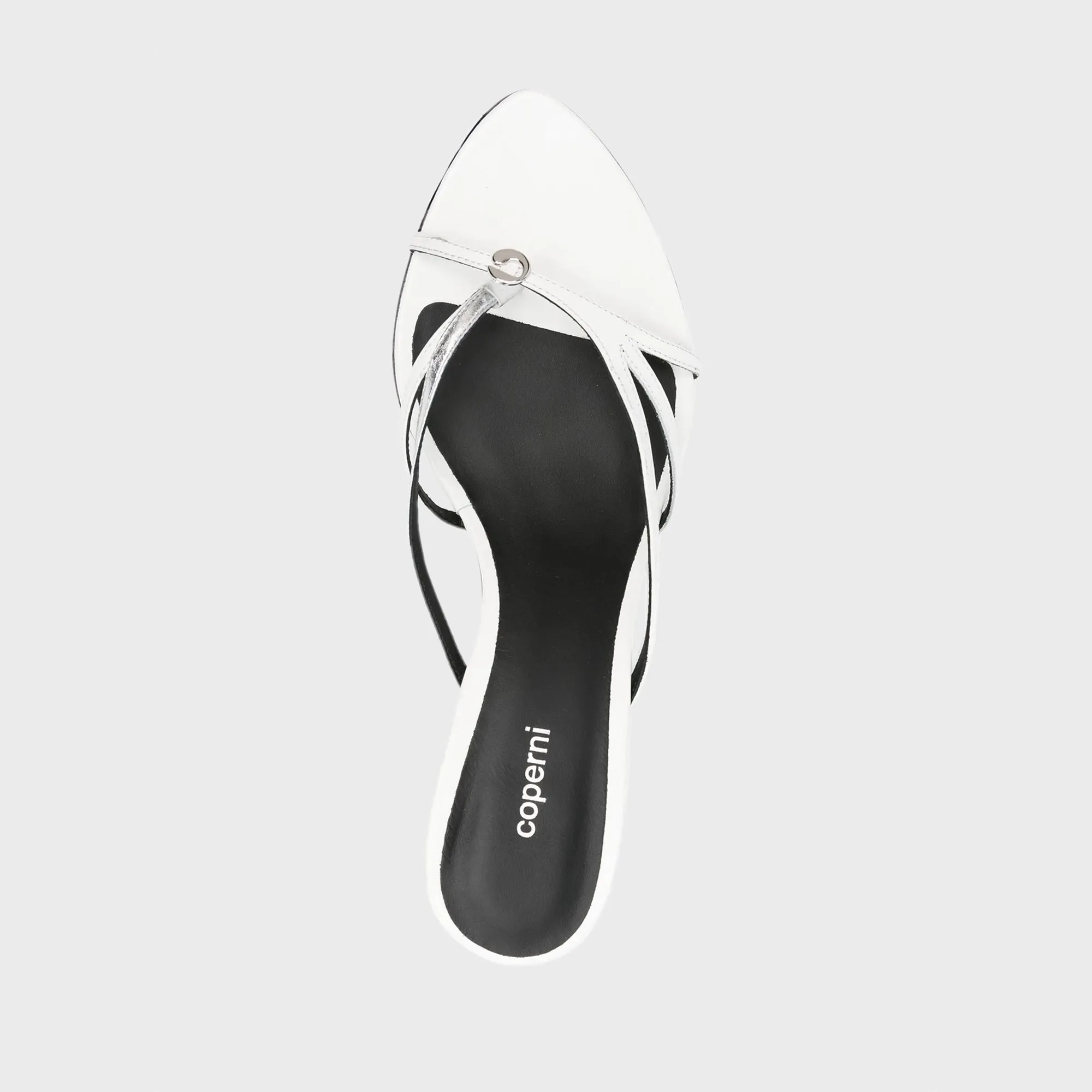 Coperni Low Strap Sandals - White Secure Fit Footwear Padded Insert Design