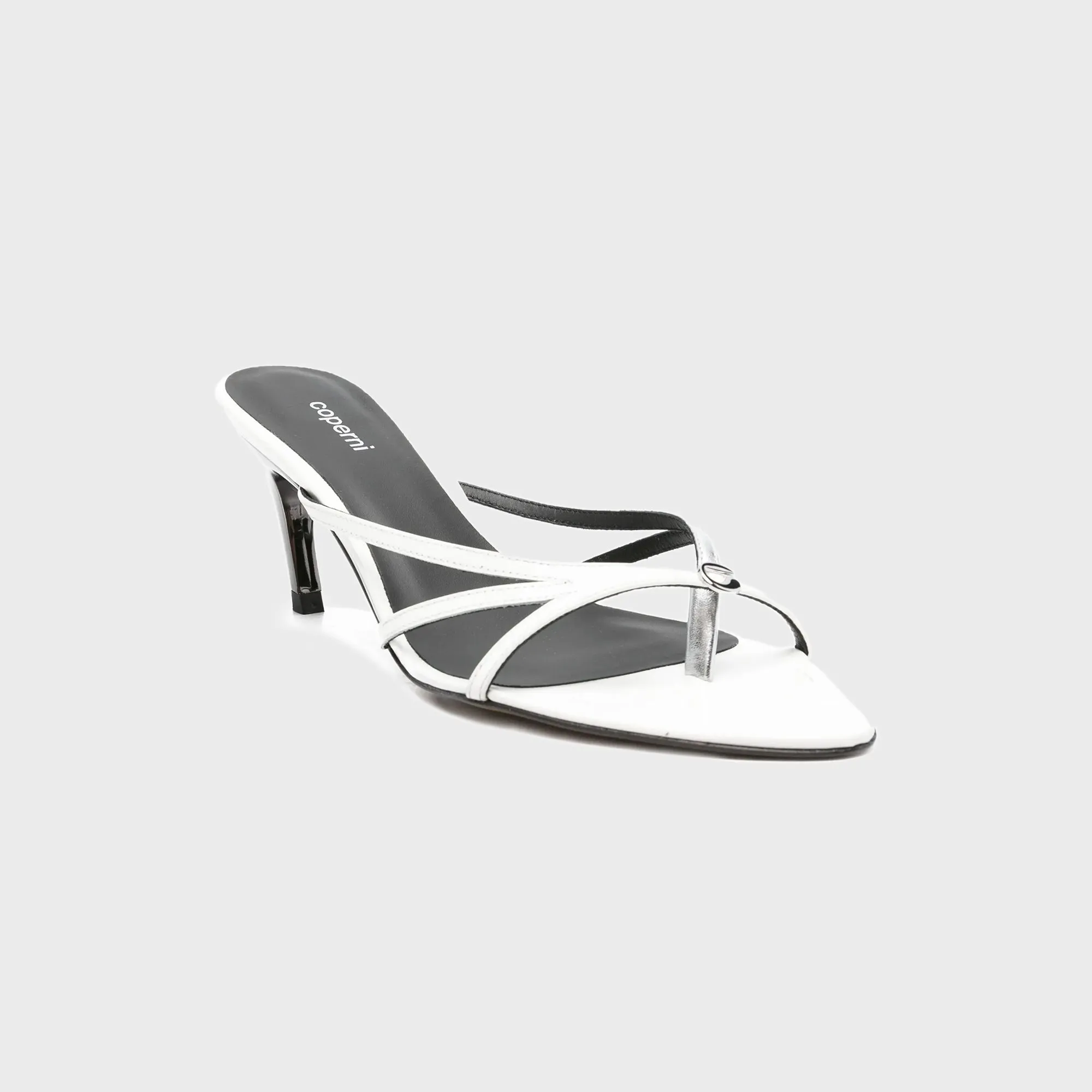 Coperni Low Strap Sandals - White Rhinestone Strap
