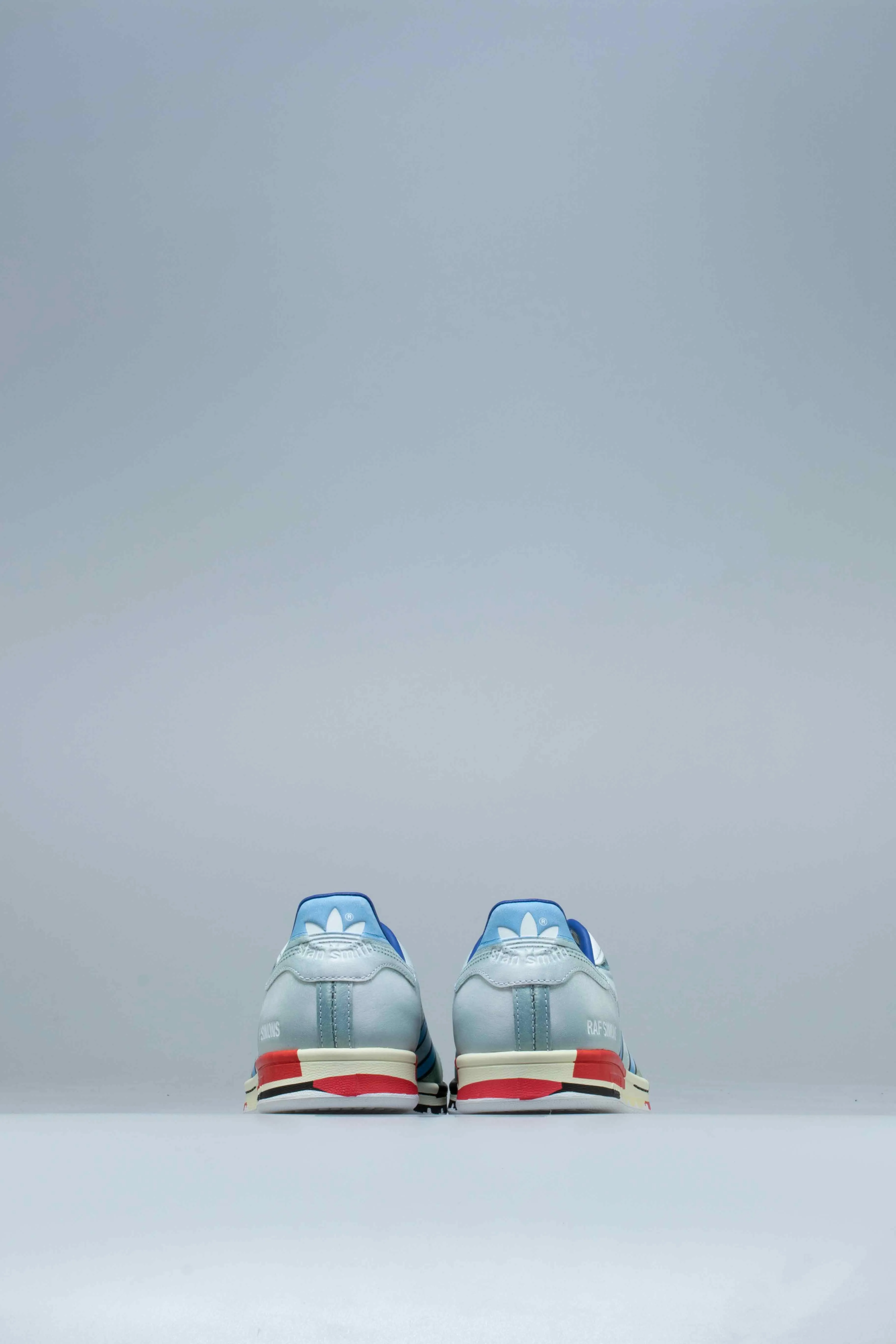 Comfortable Gel Raf Simons Micropacer Stan Smith Mens Shoes - Silver Metallic/Red/Blue