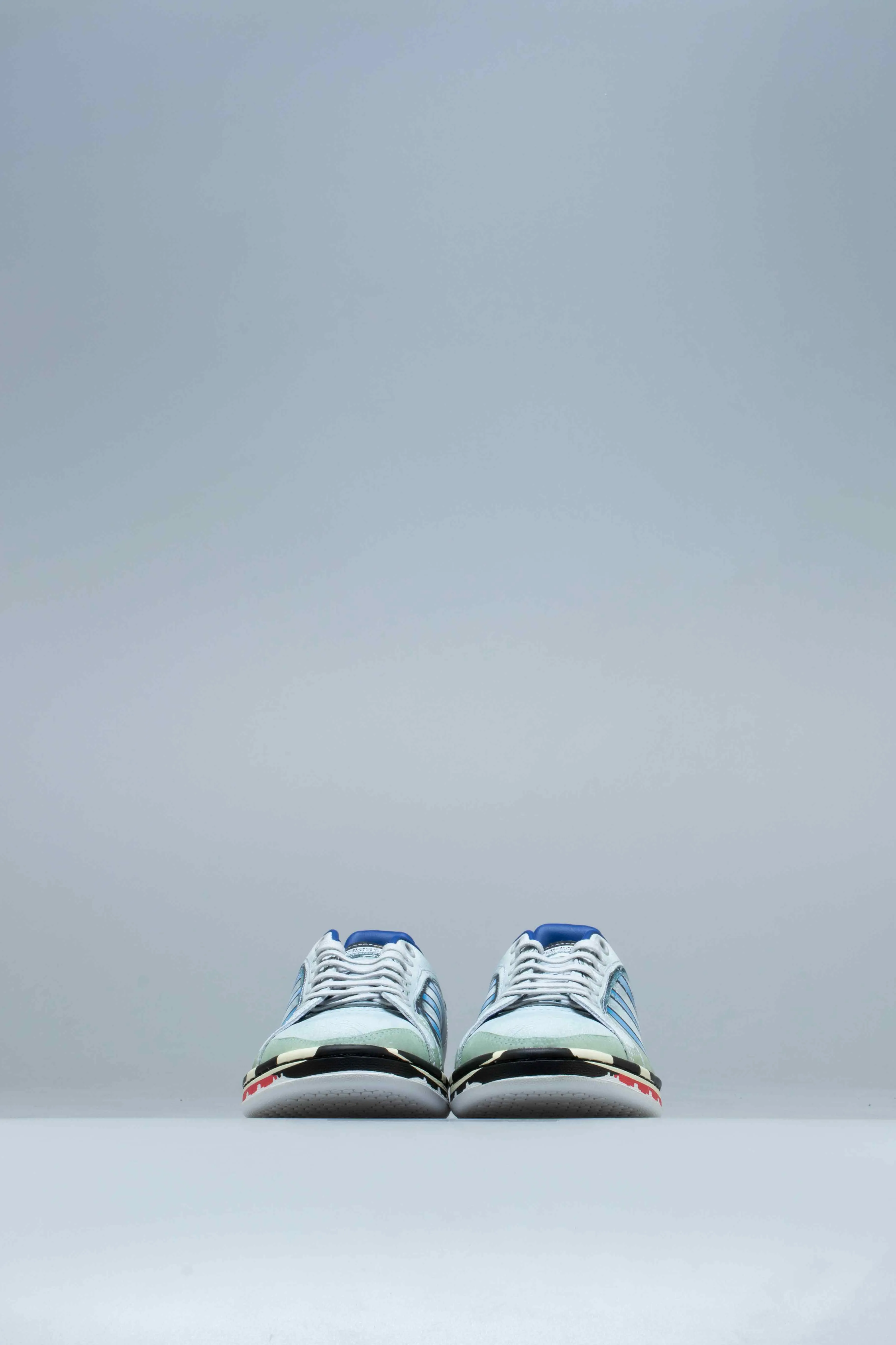 Raf Simons Micropacer Stan Smith Mens Shoes - Silver Metallic/Red/Blue Butter