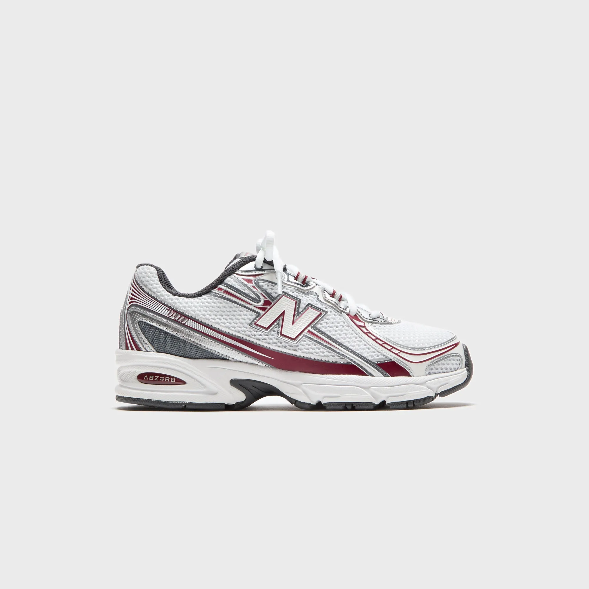 New Balance 740 - White / Mercury Red Running Heels
