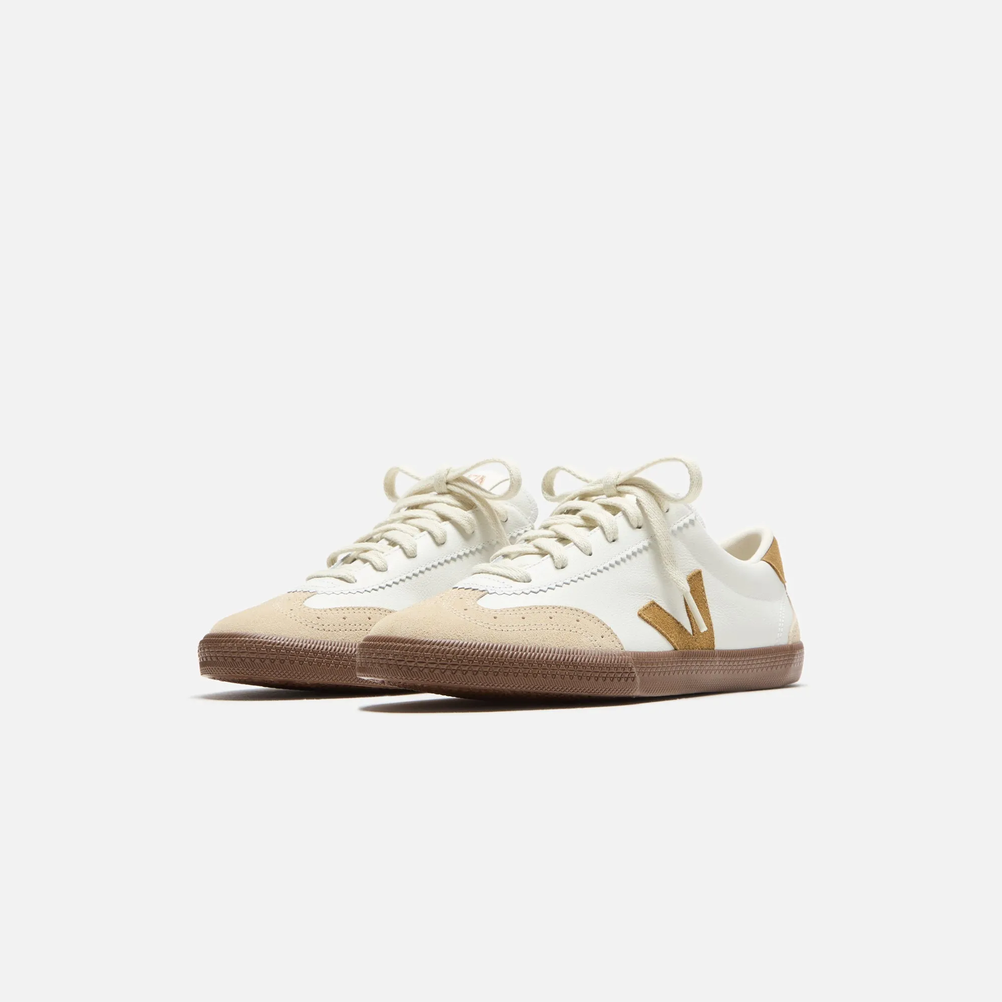 Veja Mens Volley - White / Tent Bark Ventilated Structure Stylish Zippers