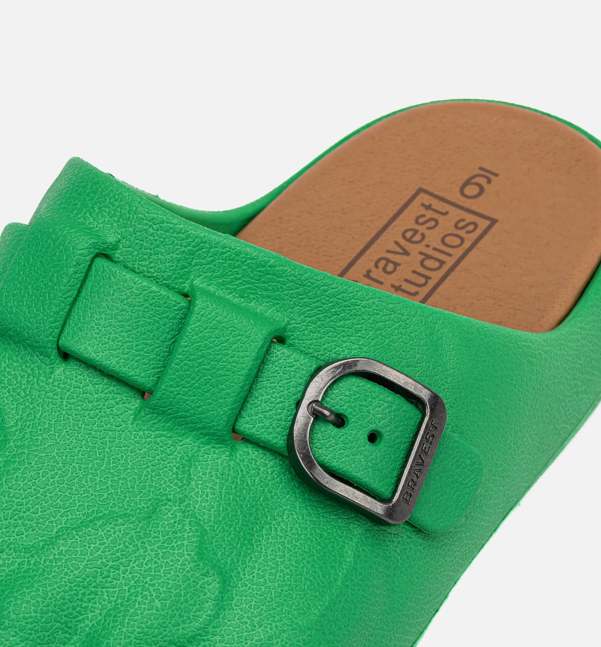 Comfortable Heel Pad Pad Green Foot Clog Mens Sandal - Green