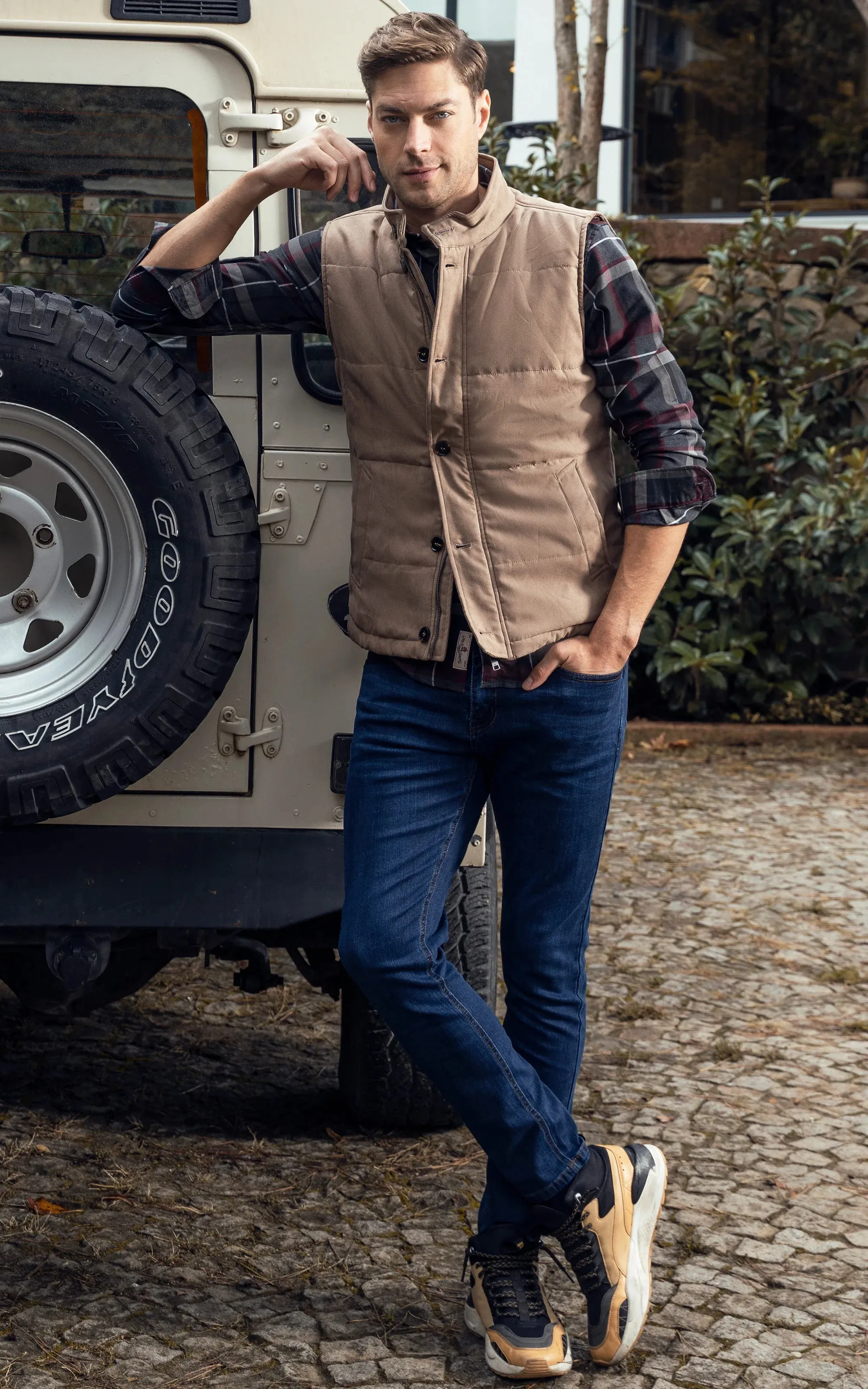 Suede Quilted  Jacket Khaki EmergencyResponse Stingray Skin