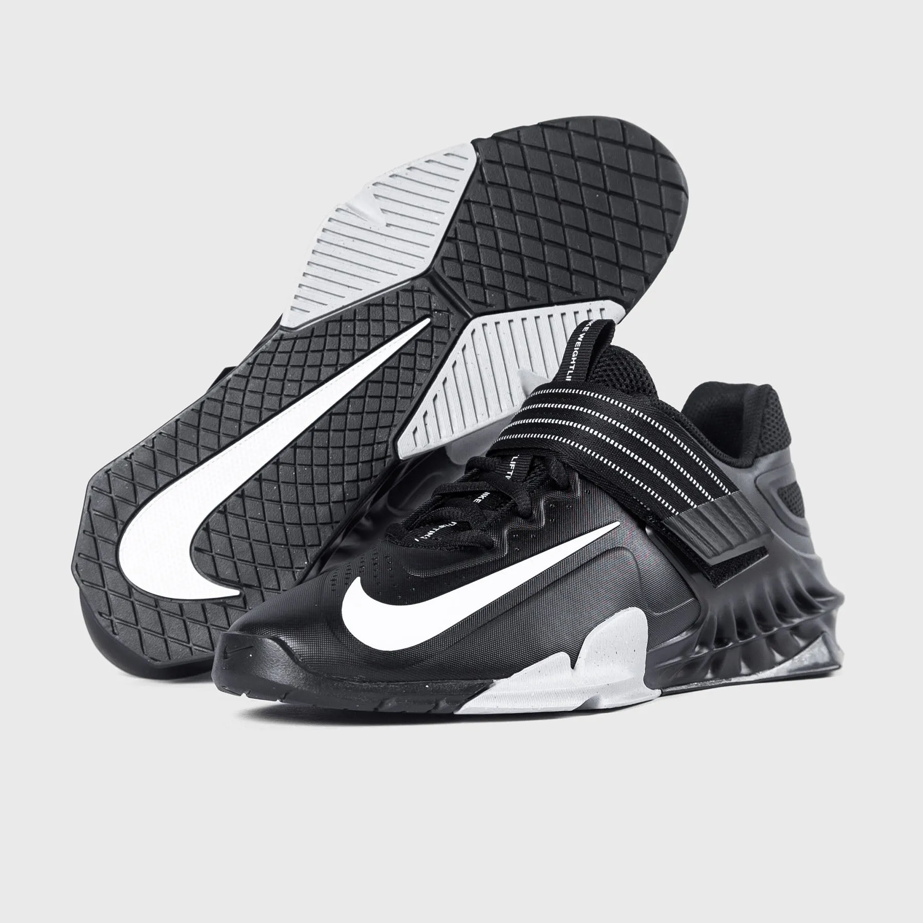Comfort Viable Nike - Savaleos Weightlifting Shoes - Black/White-Grey Fog-Laser Orange