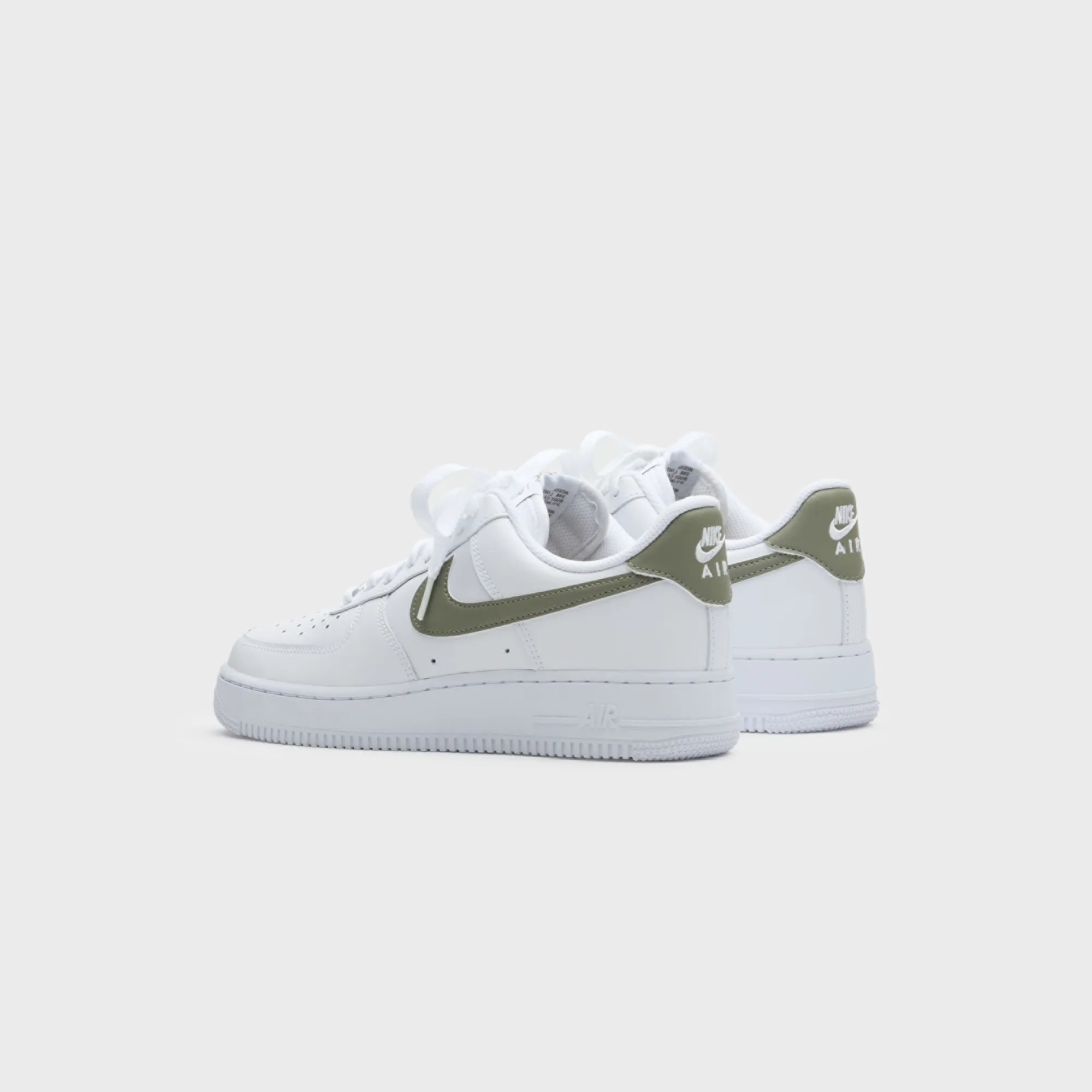 Nike Air Force 1 '07 Ess - White / Light Army Comfortable" Flexible Backstay Pad Pad
