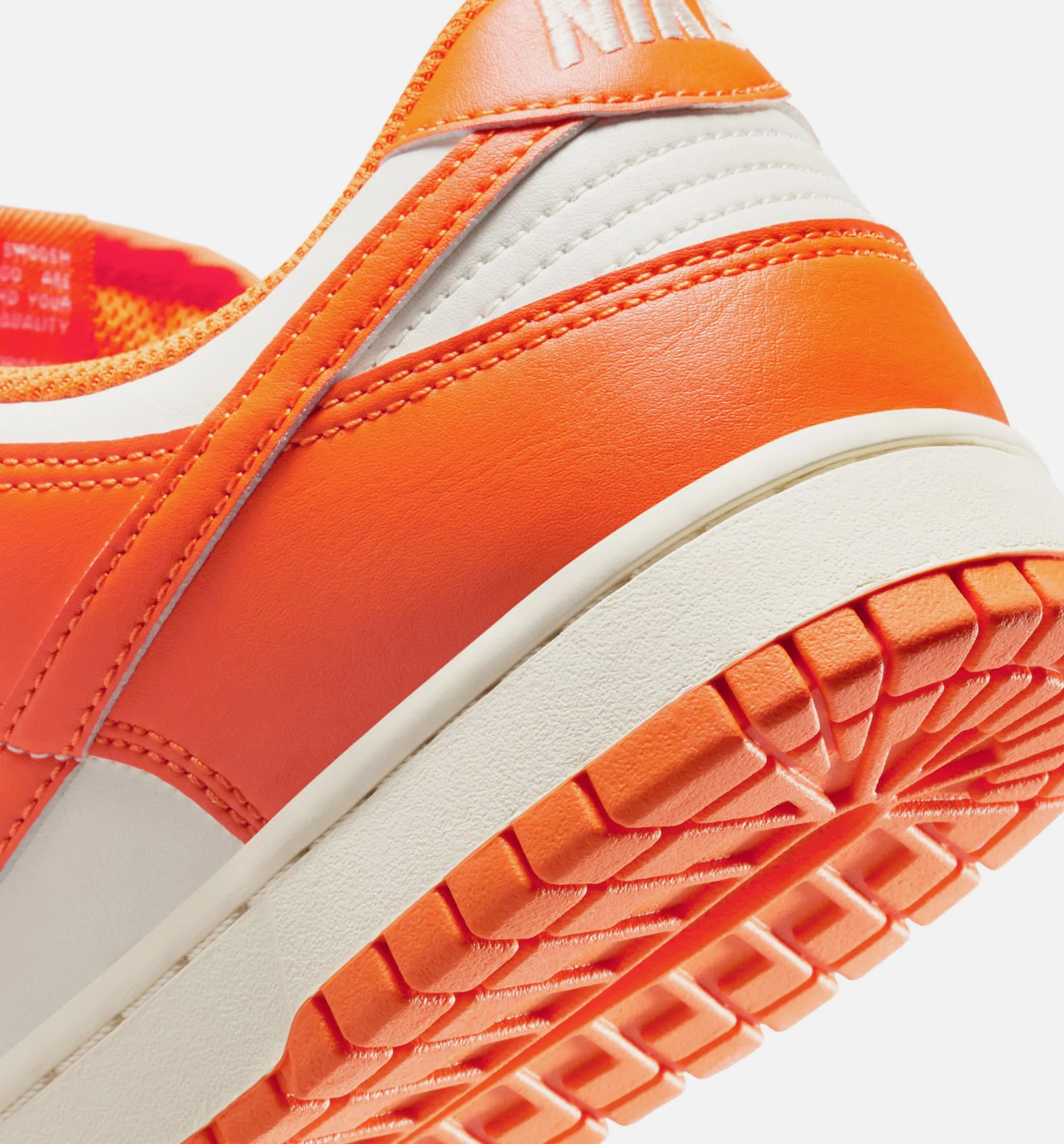 Dunk Low Syracuse Mens Lifestyle Shoe - Pale Ivory/Safety Orange Soft Surface Touch Invisible