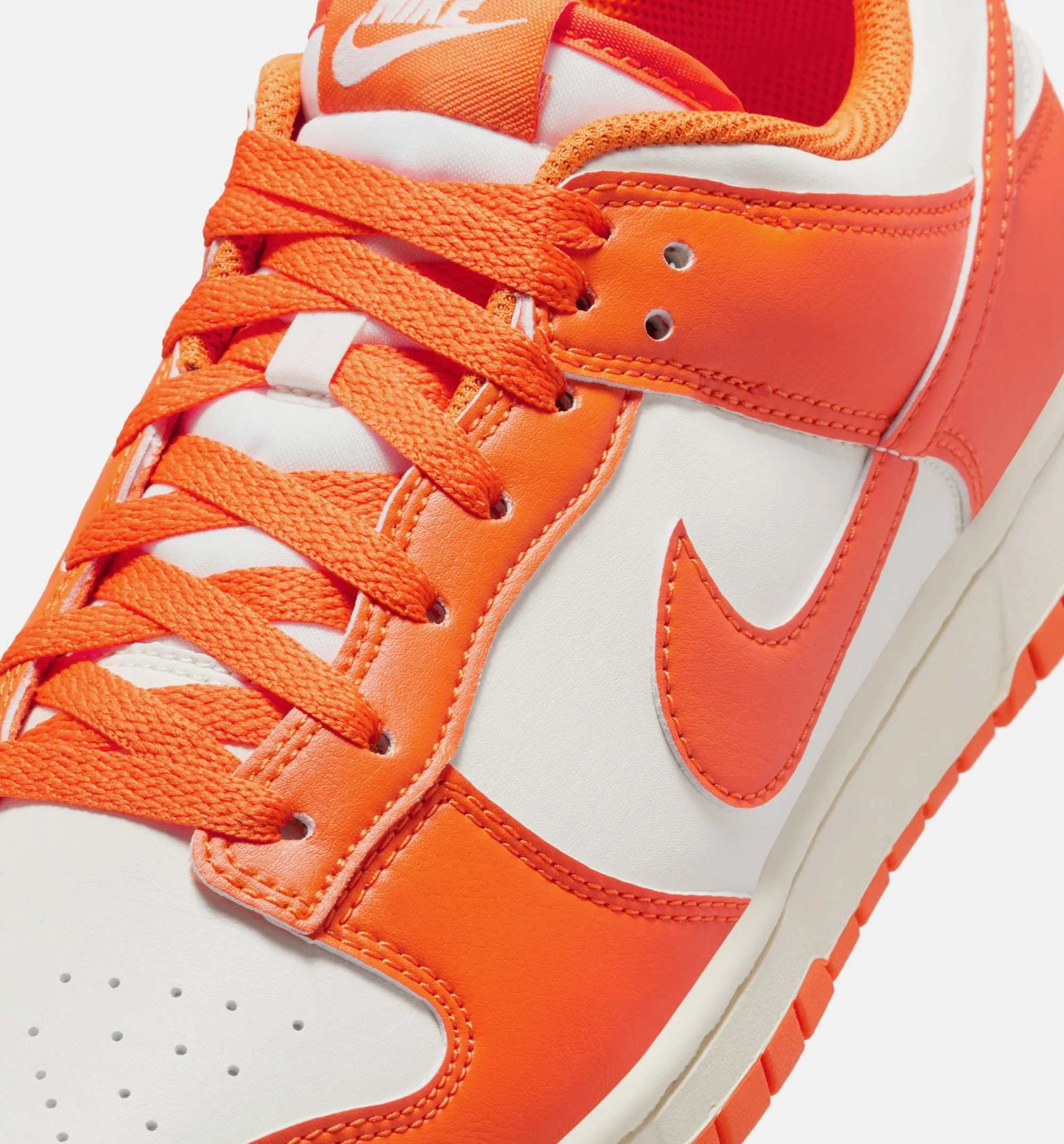 Ventilated Configuration Design Comfortable Contender Dunk Low Syracuse Mens Lifestyle Shoe - Pale Ivory/Safety Orange