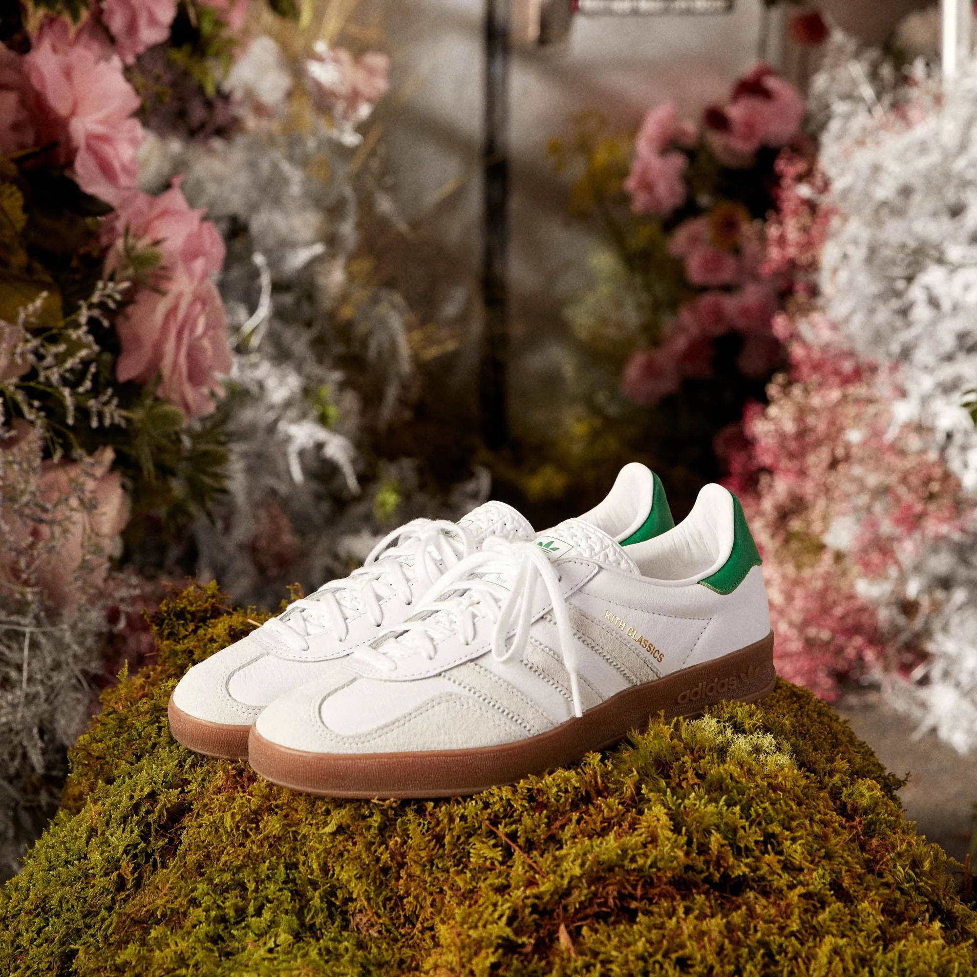 Kith Classics For Adidas Originals Gazelle Indoor - White / Green Comfortable Wear Resistance