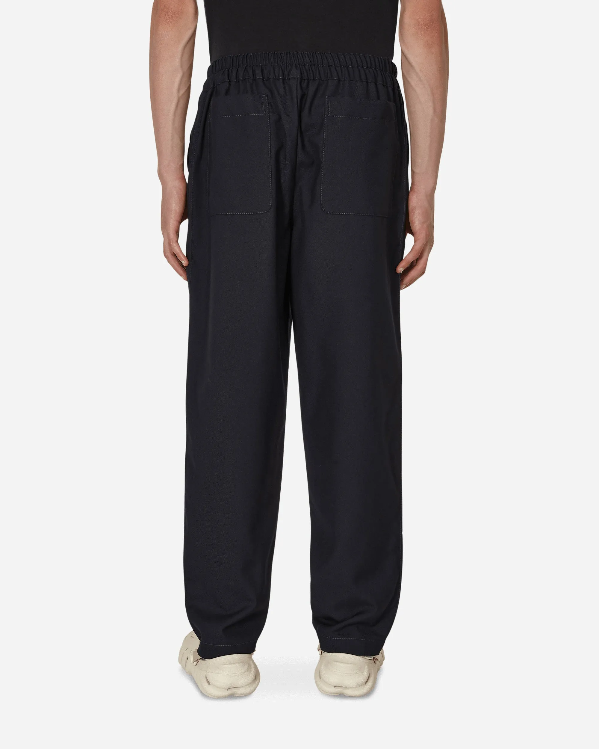 Wool Gabardine Trousers Blue Budget-Friendly
