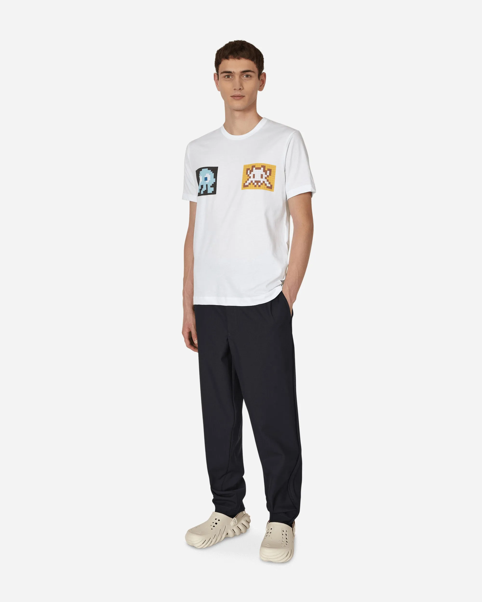 Elastic-Cuff Feature Less Minimalist Wool Gabardine Trousers Blue
