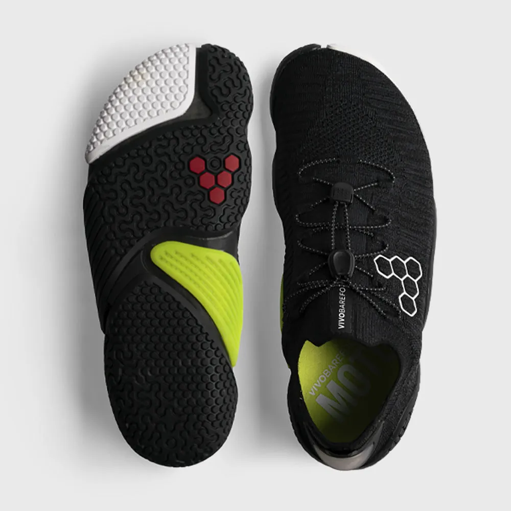 Abstract Embossed Memory Foam Footbeds Vivobarefoot - Motus Flex Womens - Obsidian