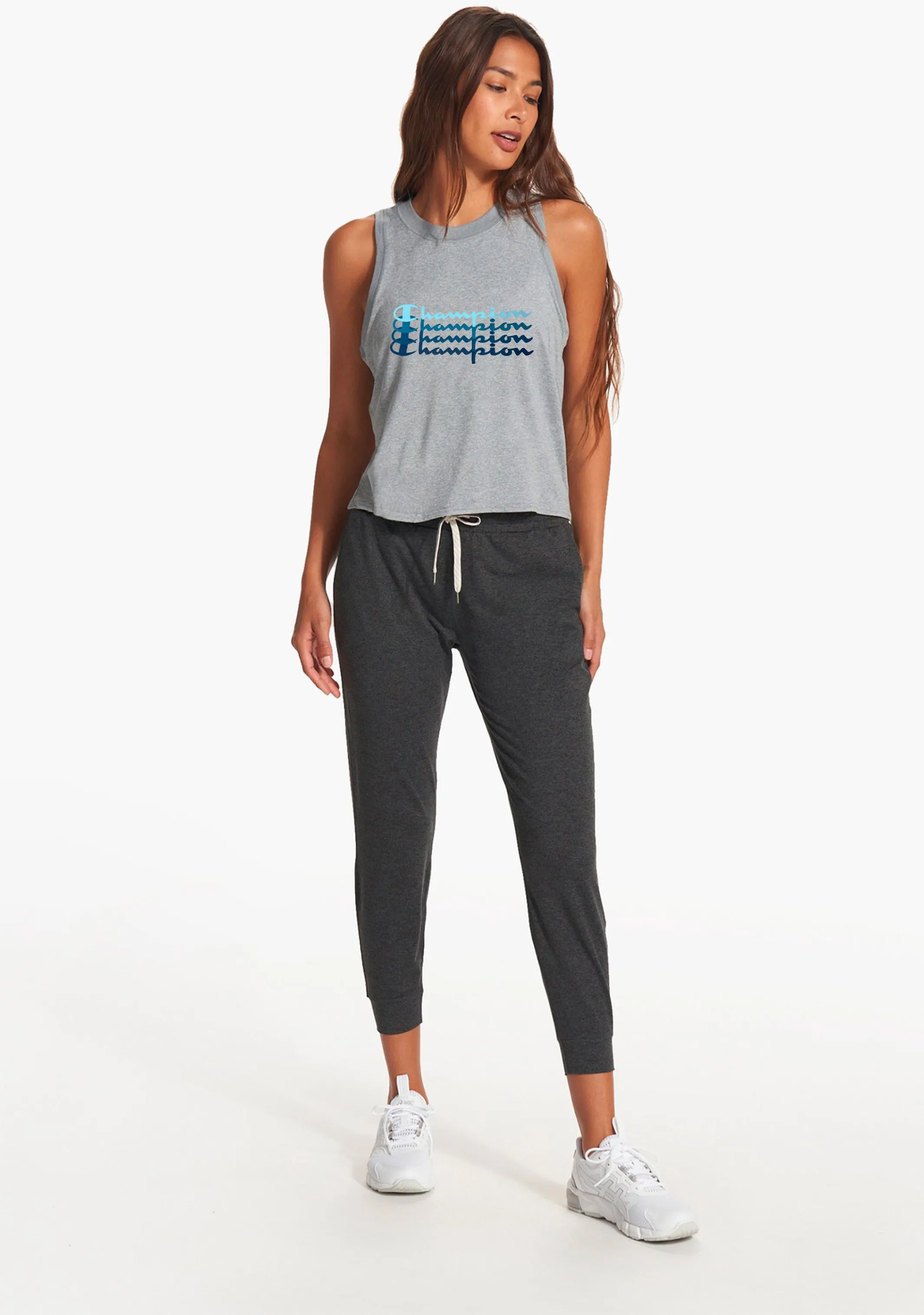 Champion WomenS Ombre Script Tank Snap Fastening Machine-Washability Feature