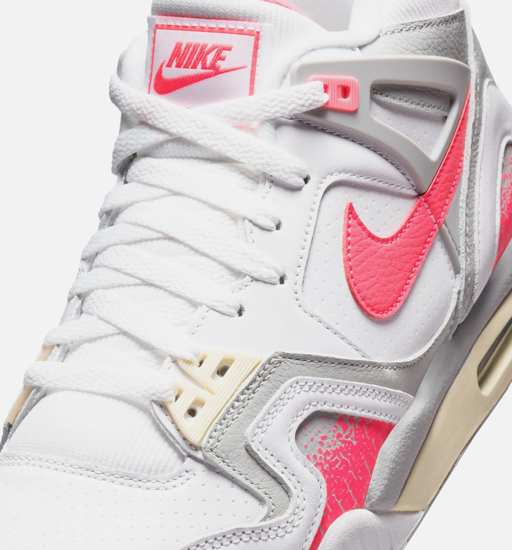 Air Tech Challenge 2 Racer Pink Mens Lifestyle Shoe - White/Racer Pink/Smoke Grey Slip Resistant Straps Cushioned Collar