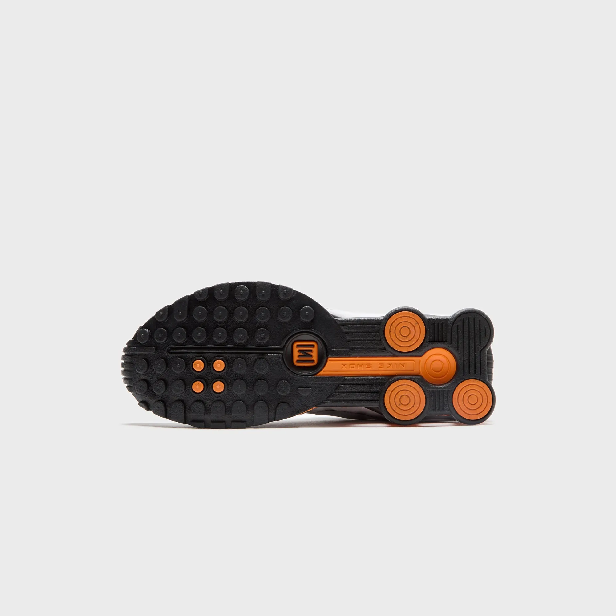 Nike Shox R4 - Black / Vast Grey / Bright Mandarin / Metallic Silver Determination