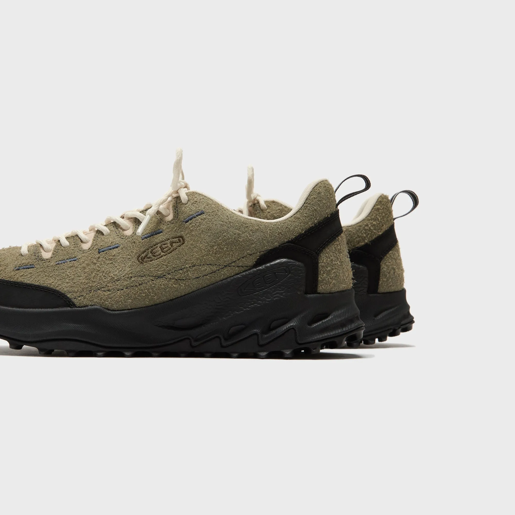 Keen Jasper Zionic - Dark Olive / Birch Slip Resistant Shoes With Padded Collar
