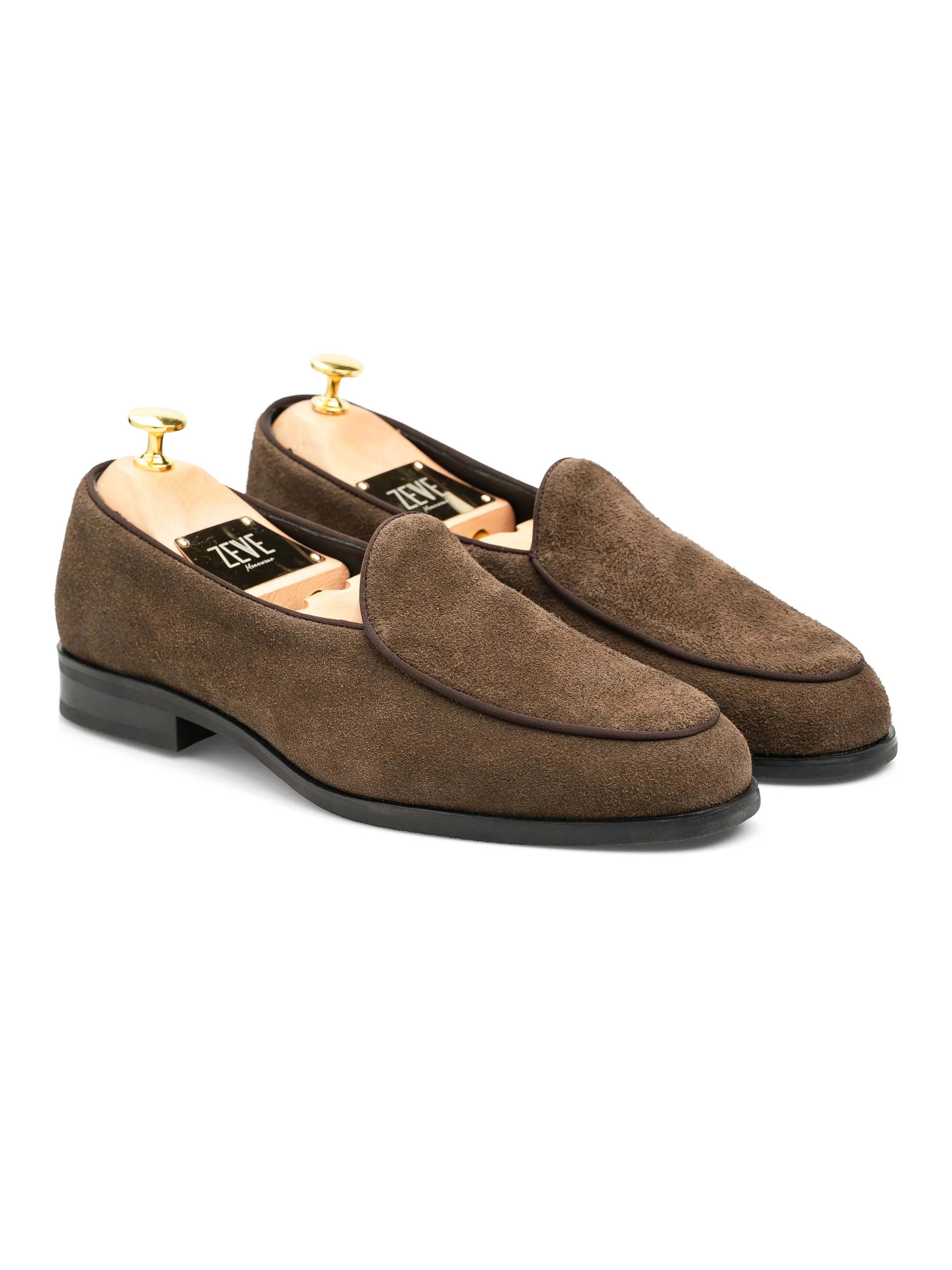 Belgian Loafer - Brown Suede Leather Orthopedic Insole