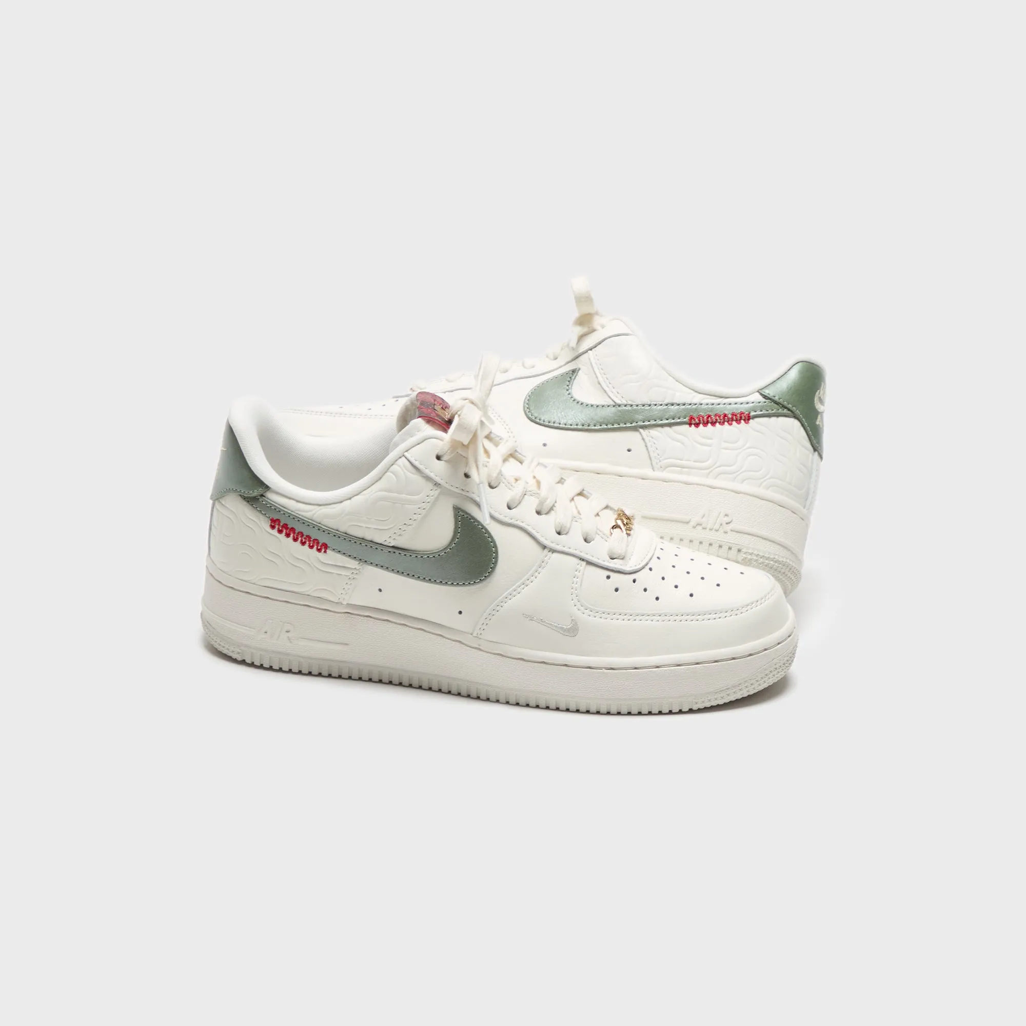 Nike Air Force 1 Low -  Sail / Jade Horizon / Light Bone / University Red / Metallic Gold Comfortable Espadrilles