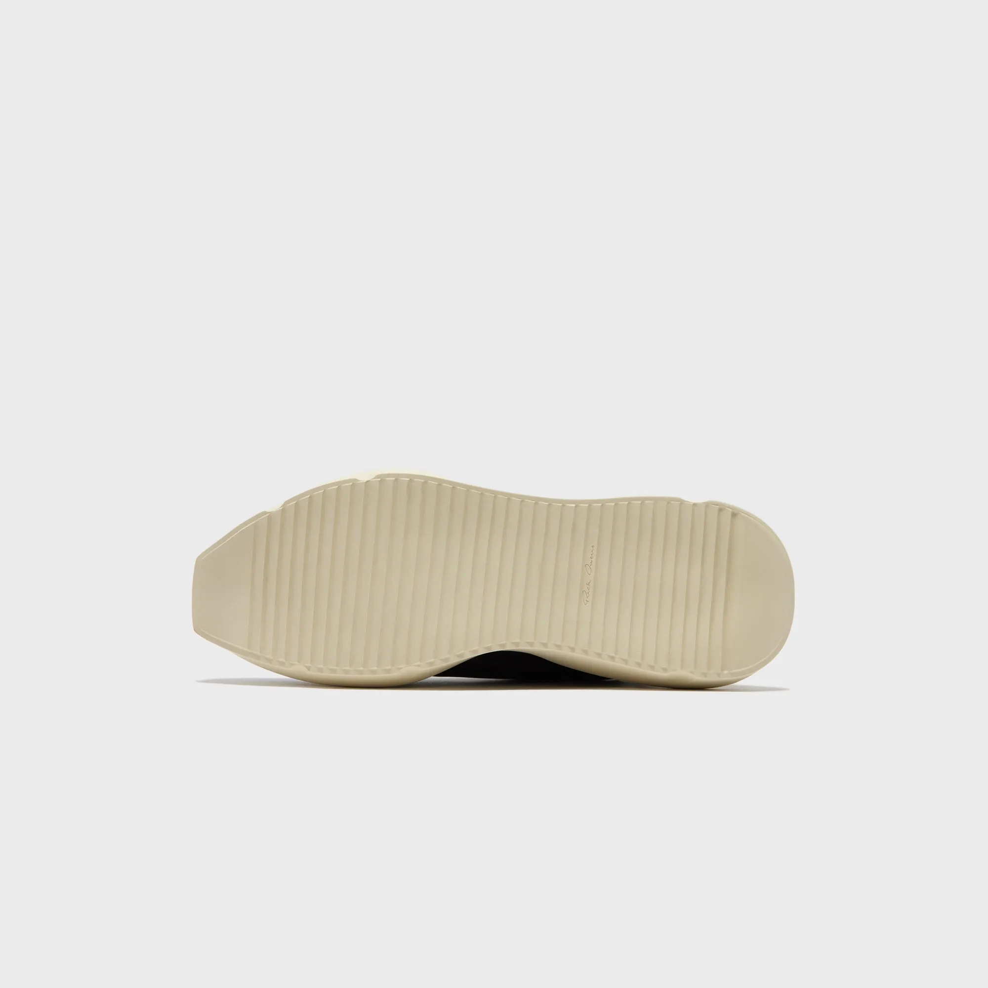 Rick Owens Scarpe Pelle Geth Runner - Black / Milk / Milk Slip-On Smooth Feature Feature Feature