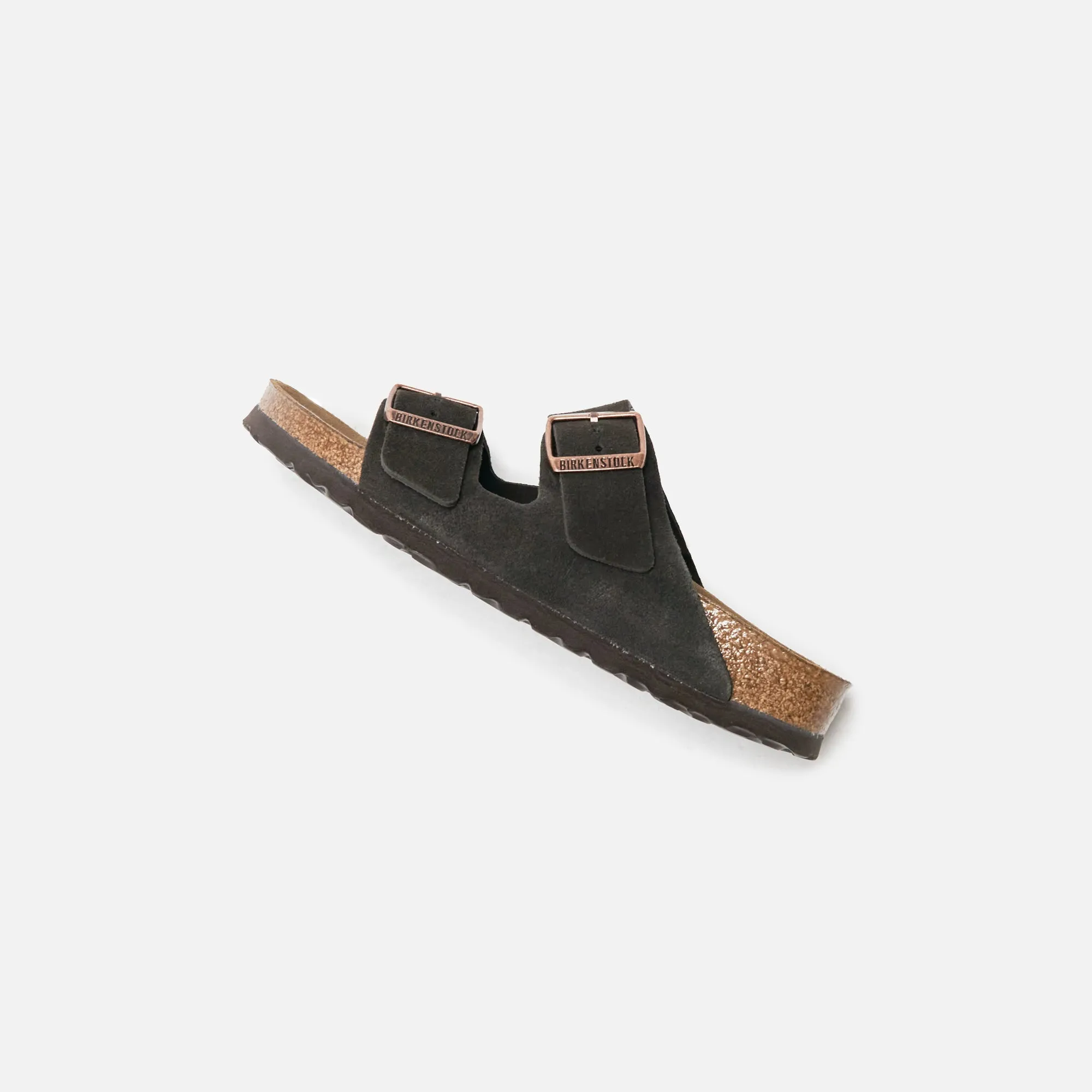 Birkenstock Wmns Arizona Soft Footbed Suede Sandals - Mocha Slip-On Elegant