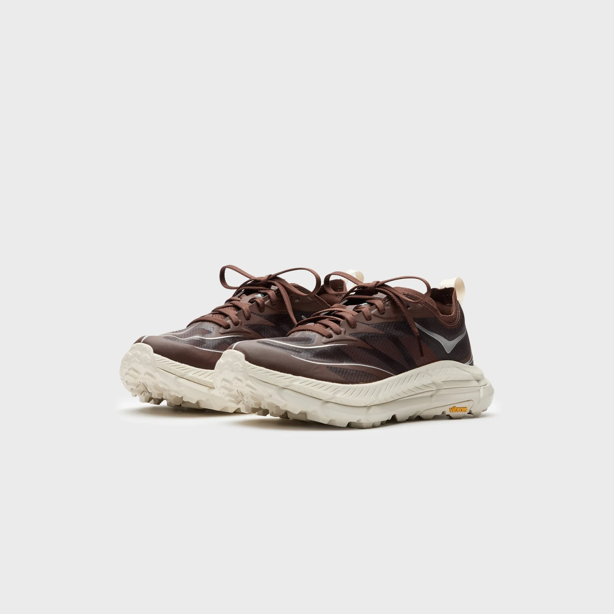Comfortable Padding Inside Hoka Mafate Speed 4 Lite - Cold Brew / Oat Milk