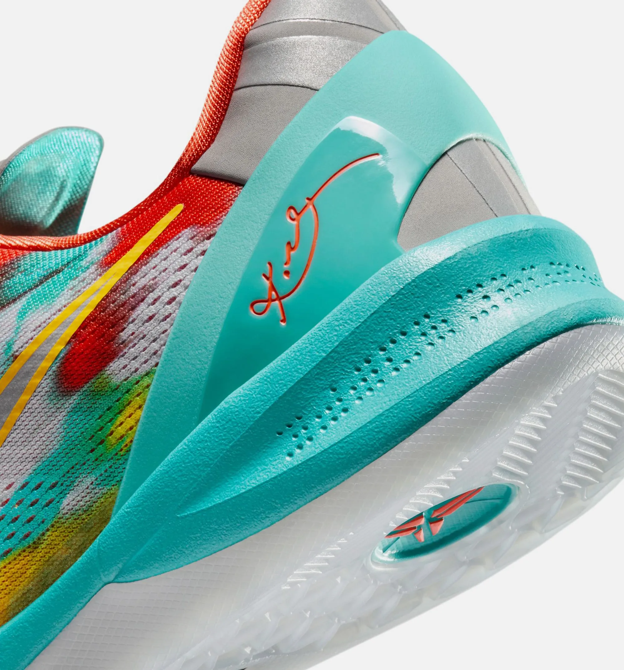 Kobe 8 Protro Venice Beach Mens Lifestyle Shoe - Stadium Grey/Metallic Silver/Tour Yellow Shock Resistance System Quick-Drying Mules
