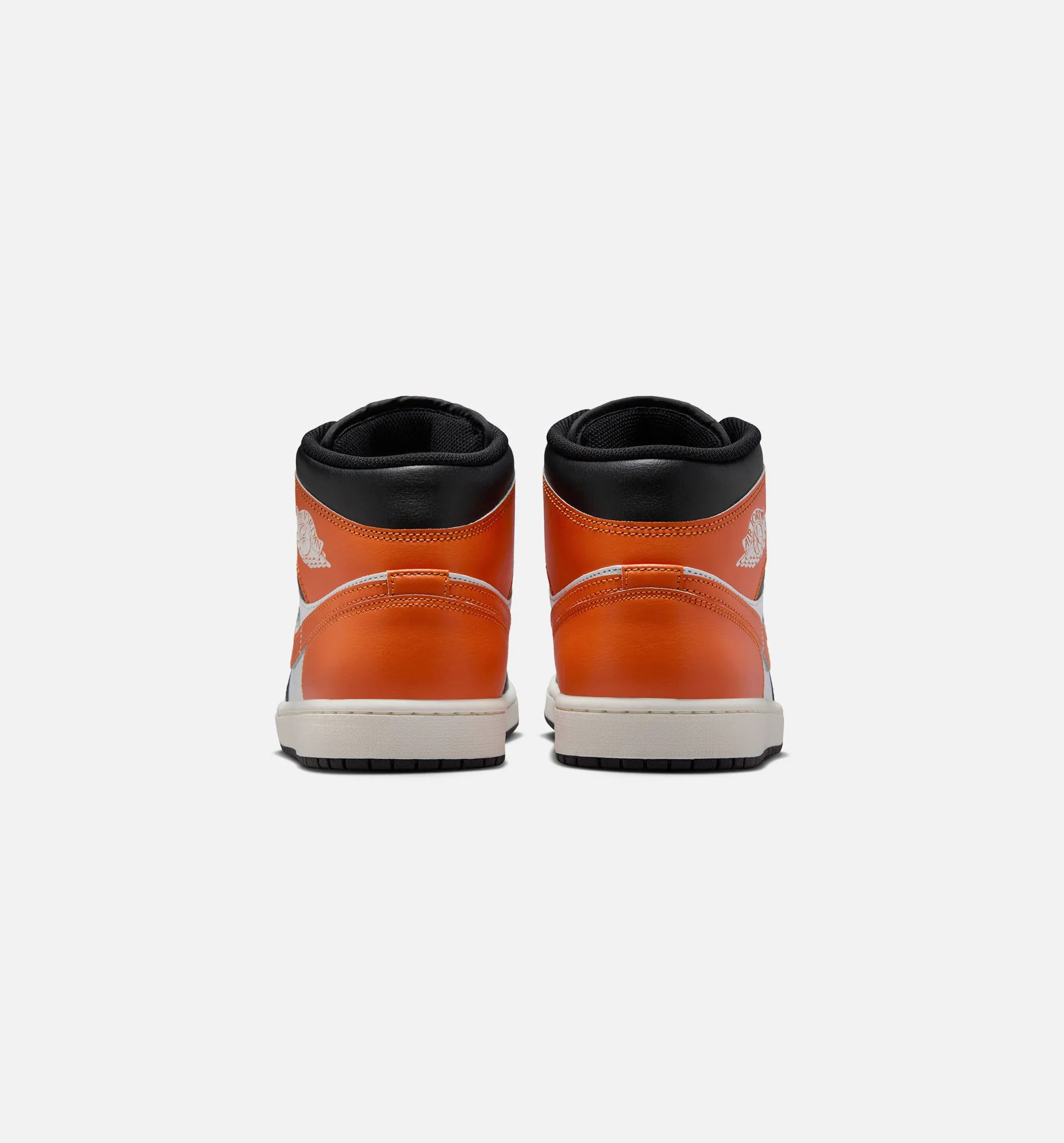 Foot-Lace Air Jordan 1 Mid Mens Lifestyle Shoe - Starfish/White/Sail/Black