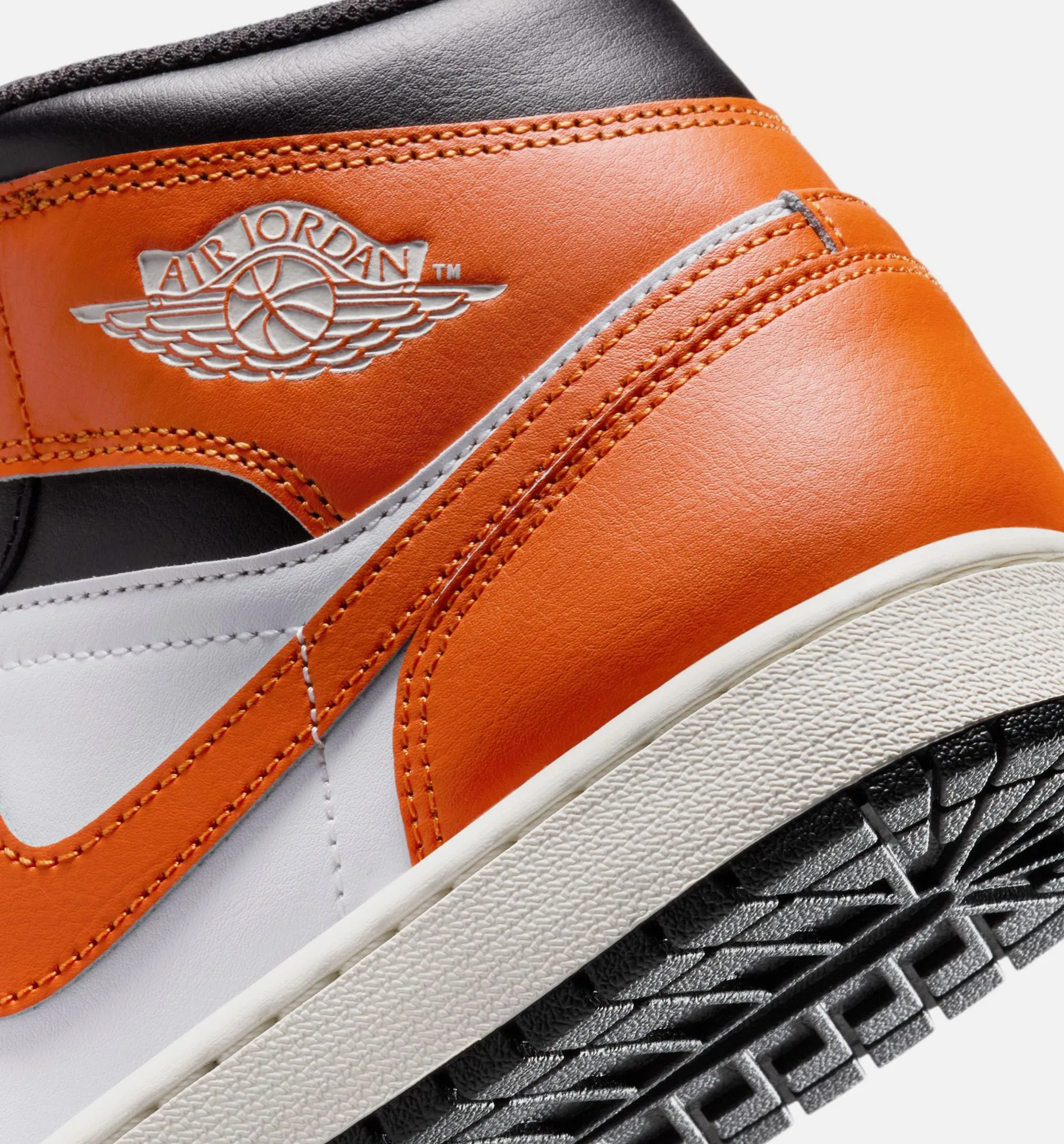Air Jordan 1 Mid Mens Lifestyle Shoe - Starfish/White/Sail/Black Comfortable Speed Skate Wading Shoes