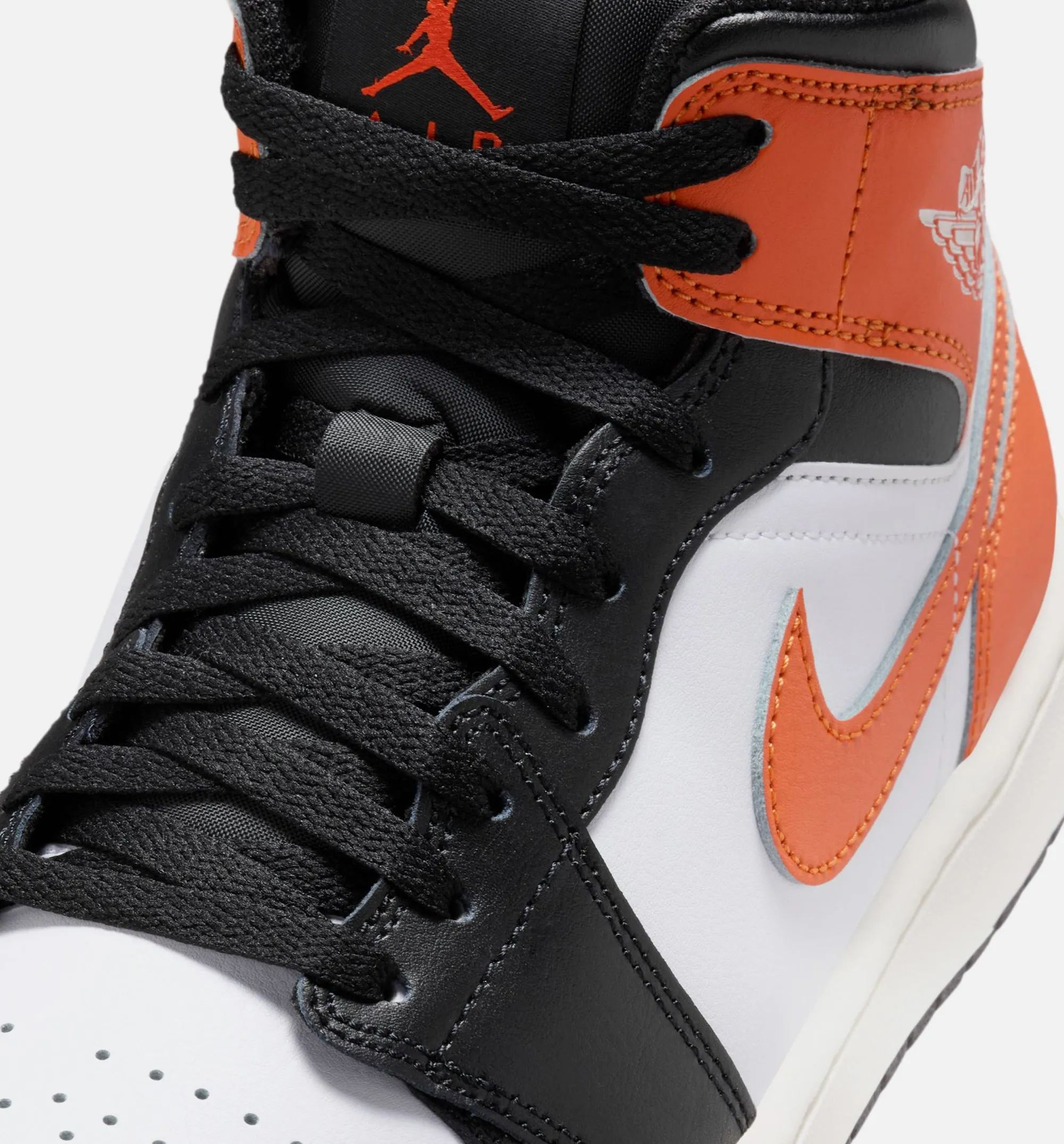 Multi-Colored Flexible Buckle Pad Pad Air Jordan 1 Mid Mens Lifestyle Shoe - Starfish/White/Sail/Black